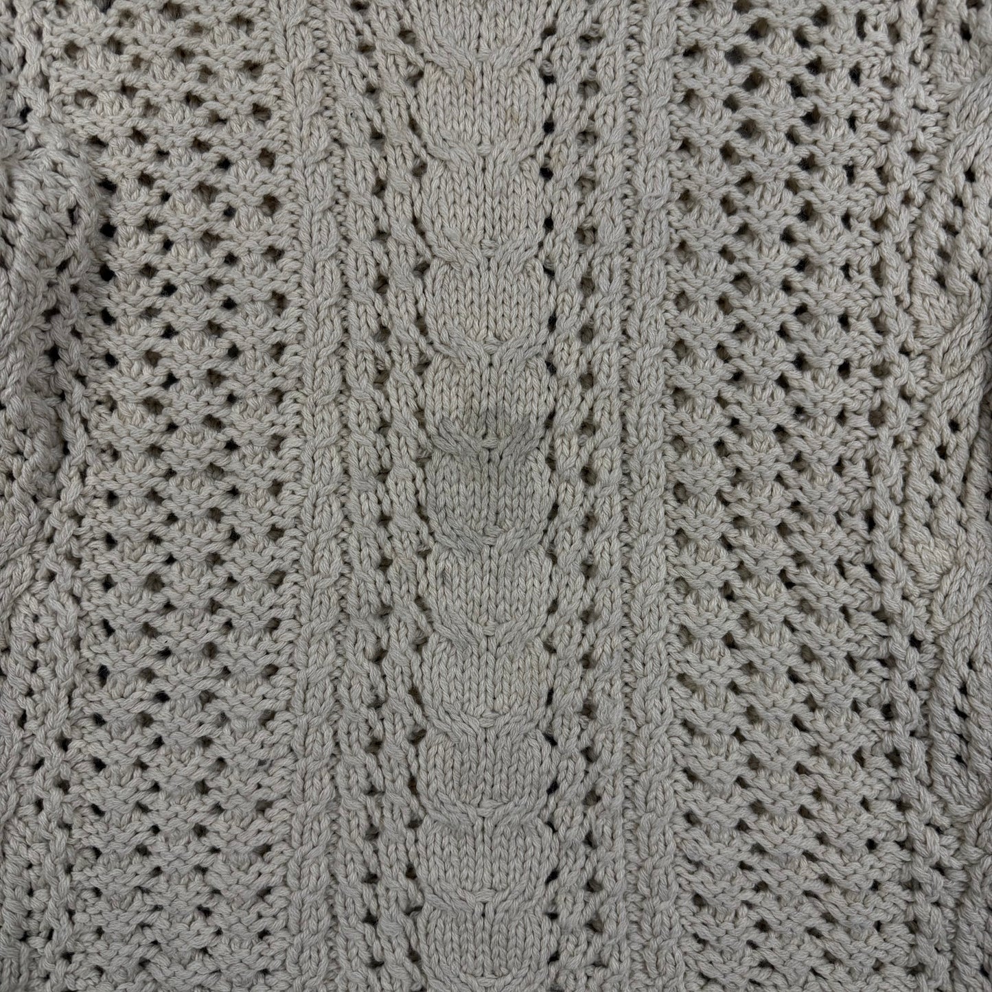 Yohji Yamamoto Fisherman Cable Knit Wool ‘Beige’ Sweater