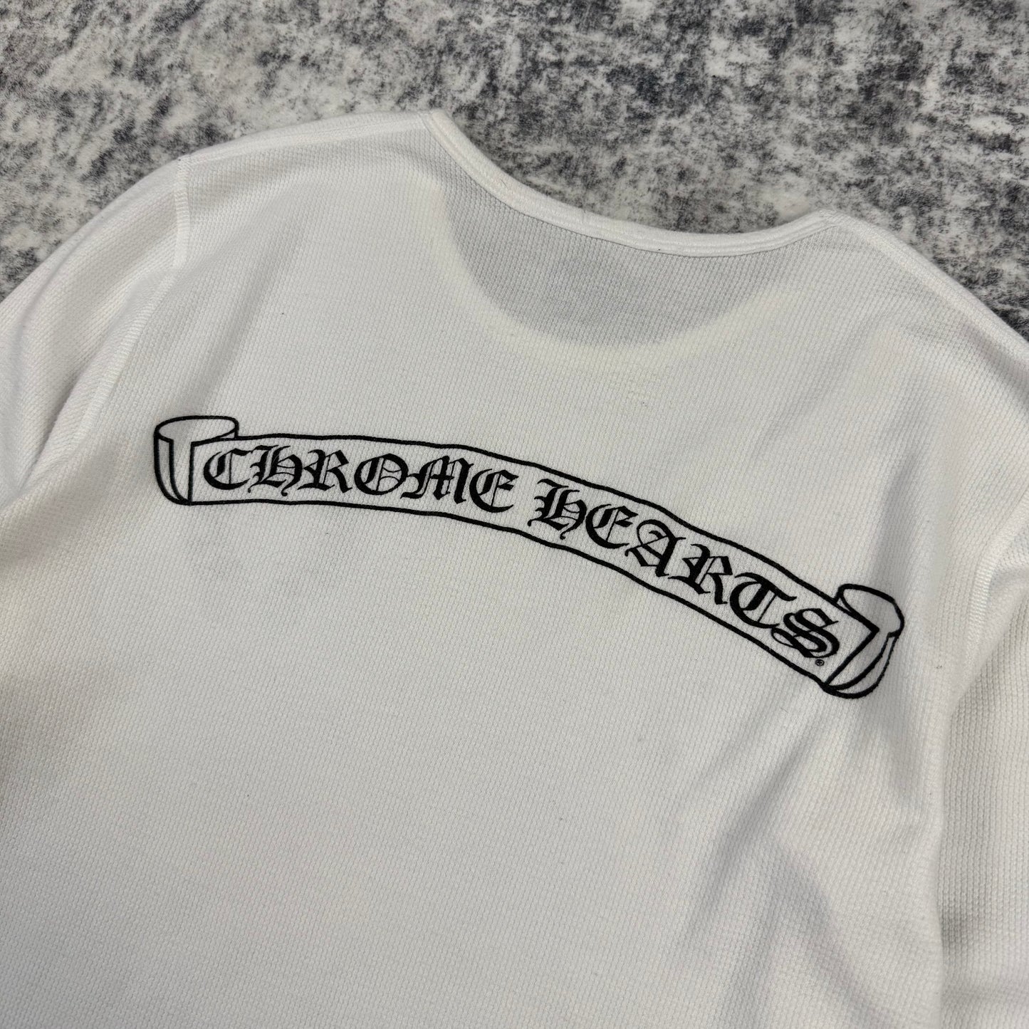Chrome Hearts Horseshoe Cross Scroll Thermal ‘White’ L/S