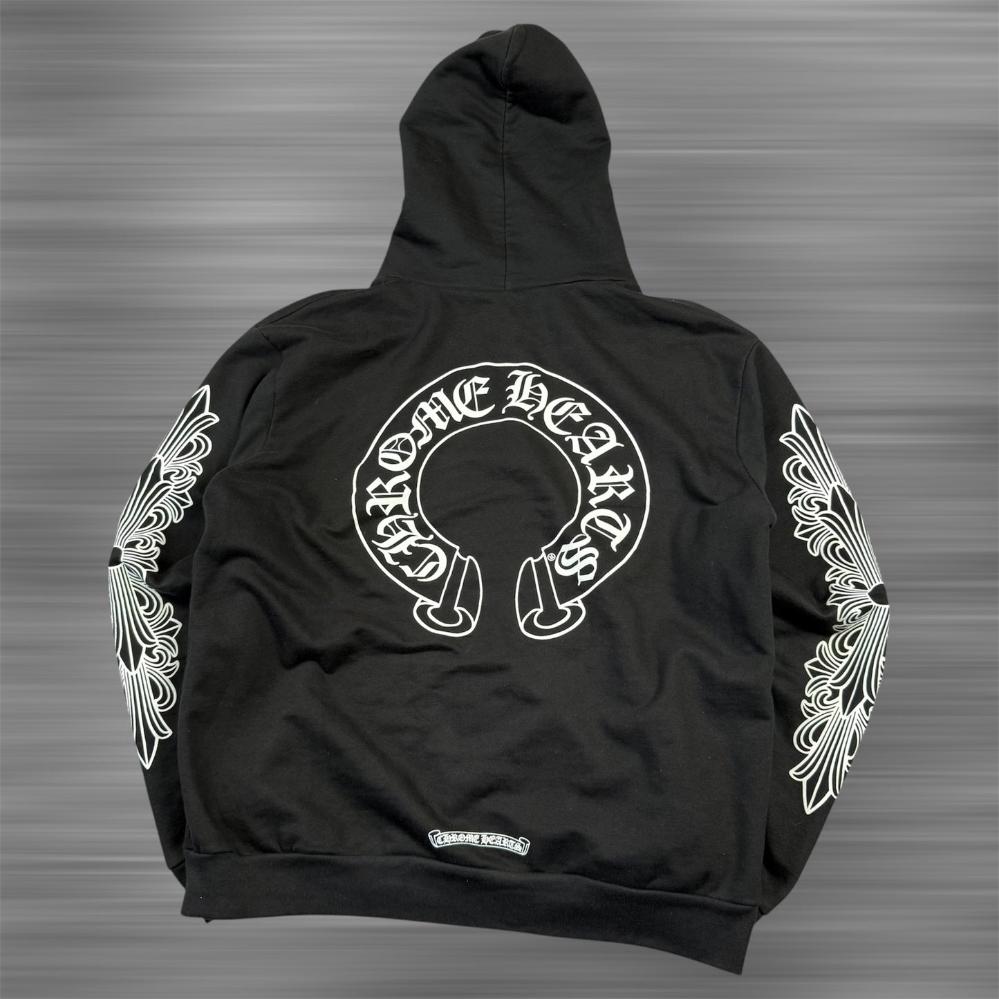 Chrome Hearts Floral Horseshoe Zip Up Hoodie