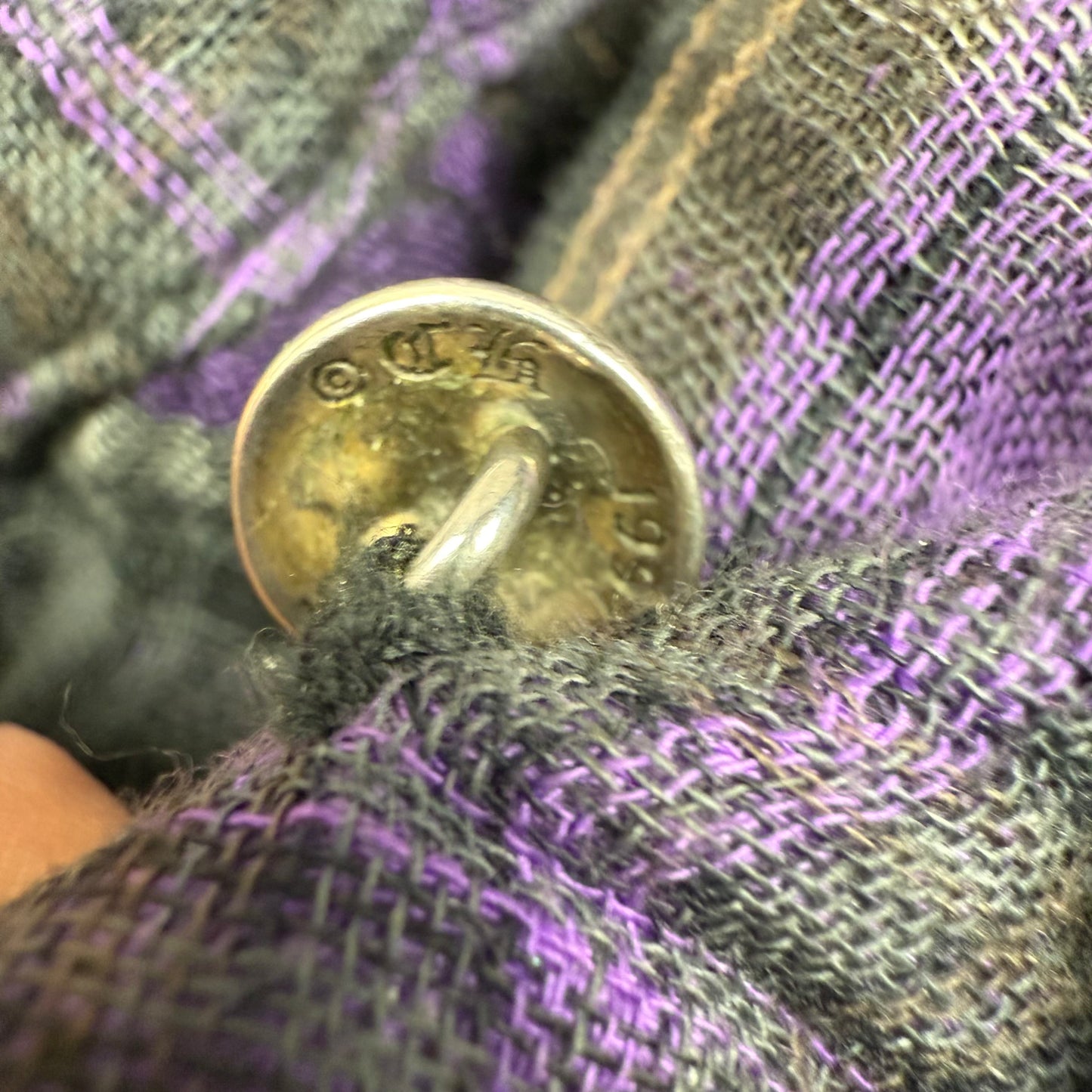 Chrome Hearts 2000s Purple/Grey Leather
Cross Fluer Flannel