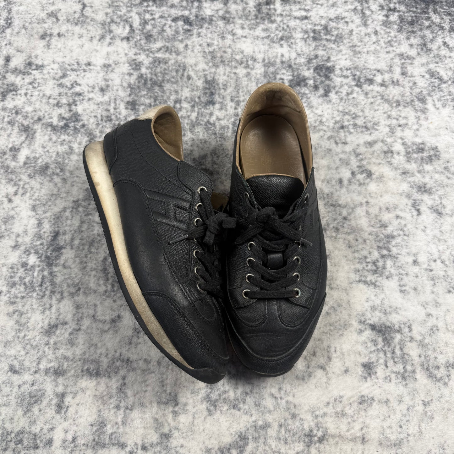 Hermès Quick H Logo ‘Black’ Leather Trainers