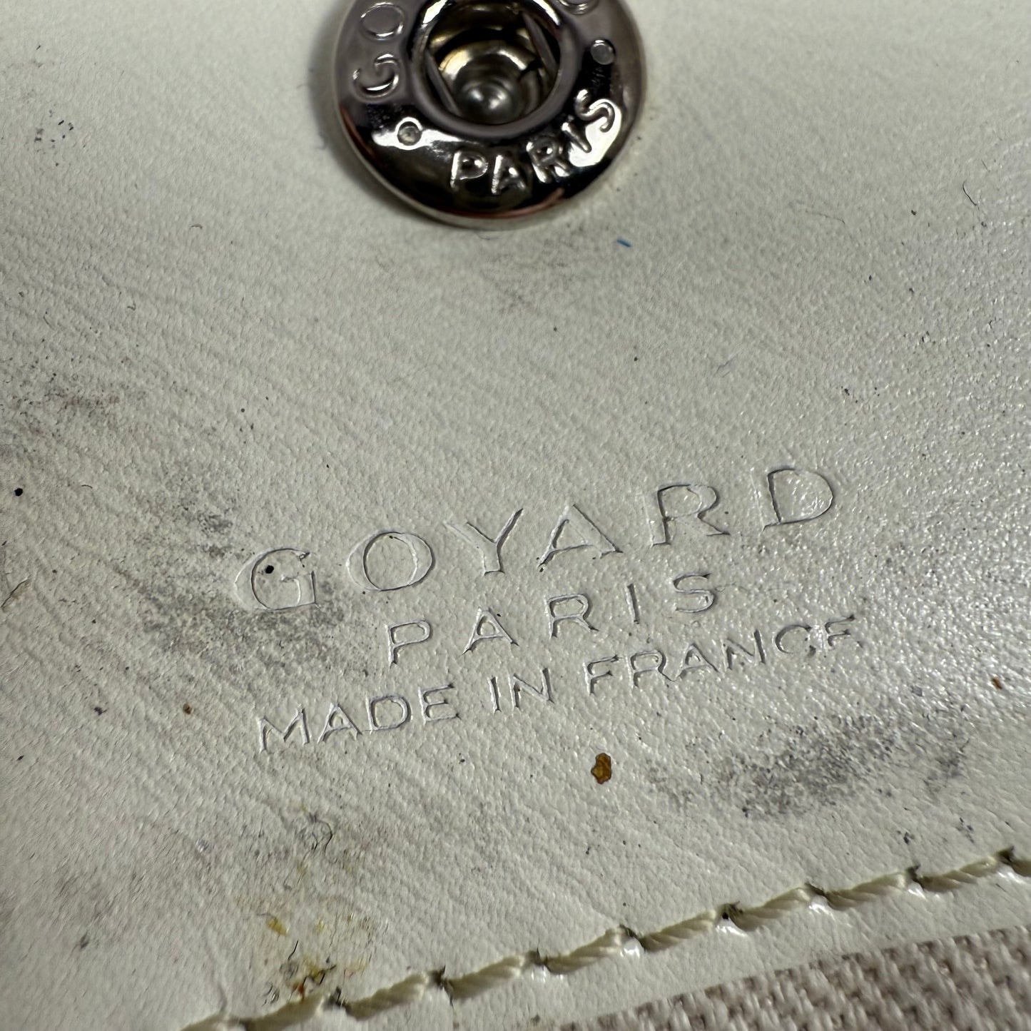 Goyard St. Louis PM Tote Bag Coated Canvas Leather White