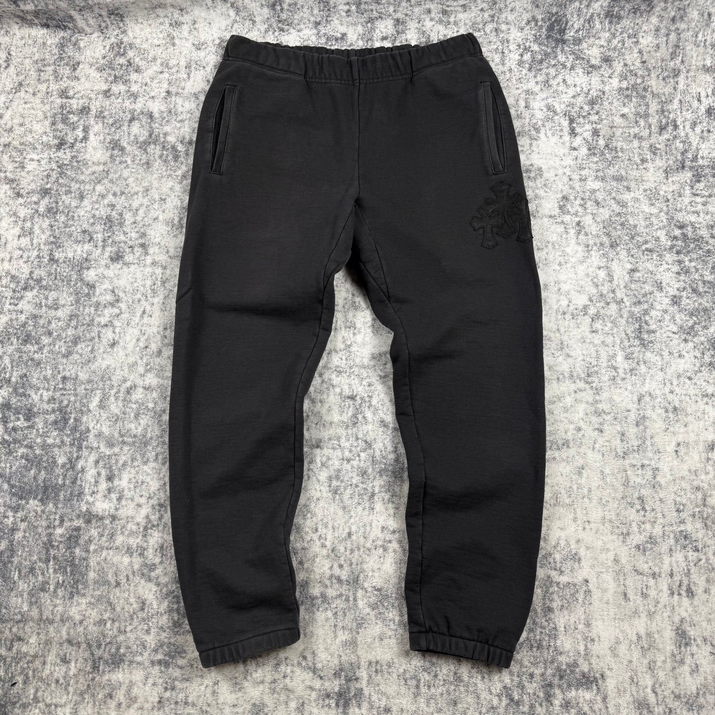 Chrome Hearts Triple Cross Patch Paper Jam  Sweatpants
