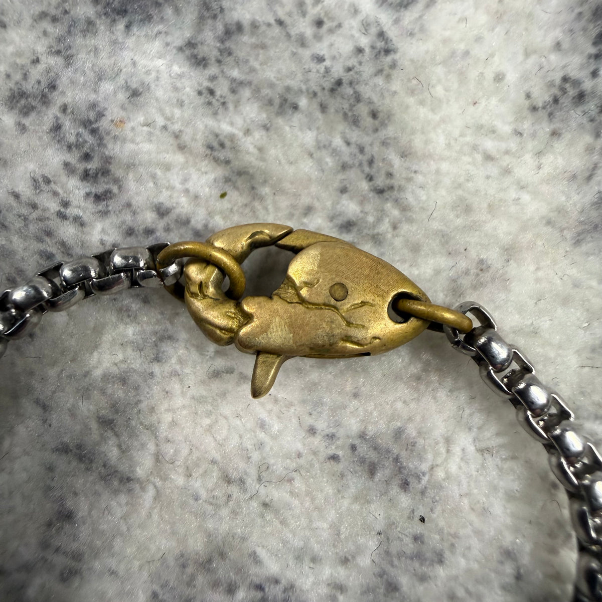 Clocks and Colours Brass Skull Medallion Necklace