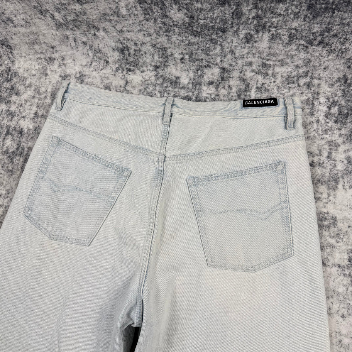 Balenciaga Heavy Bleached Blue Baggy Jeans