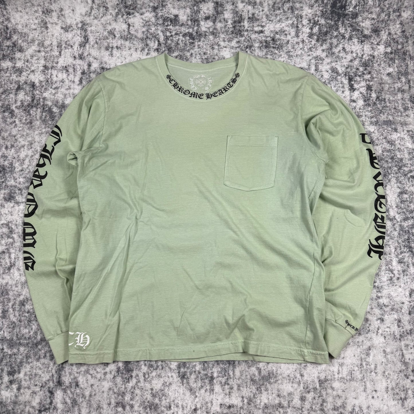 Chrome Hearts Neck Logo ‘Lime’ Long Sleeve