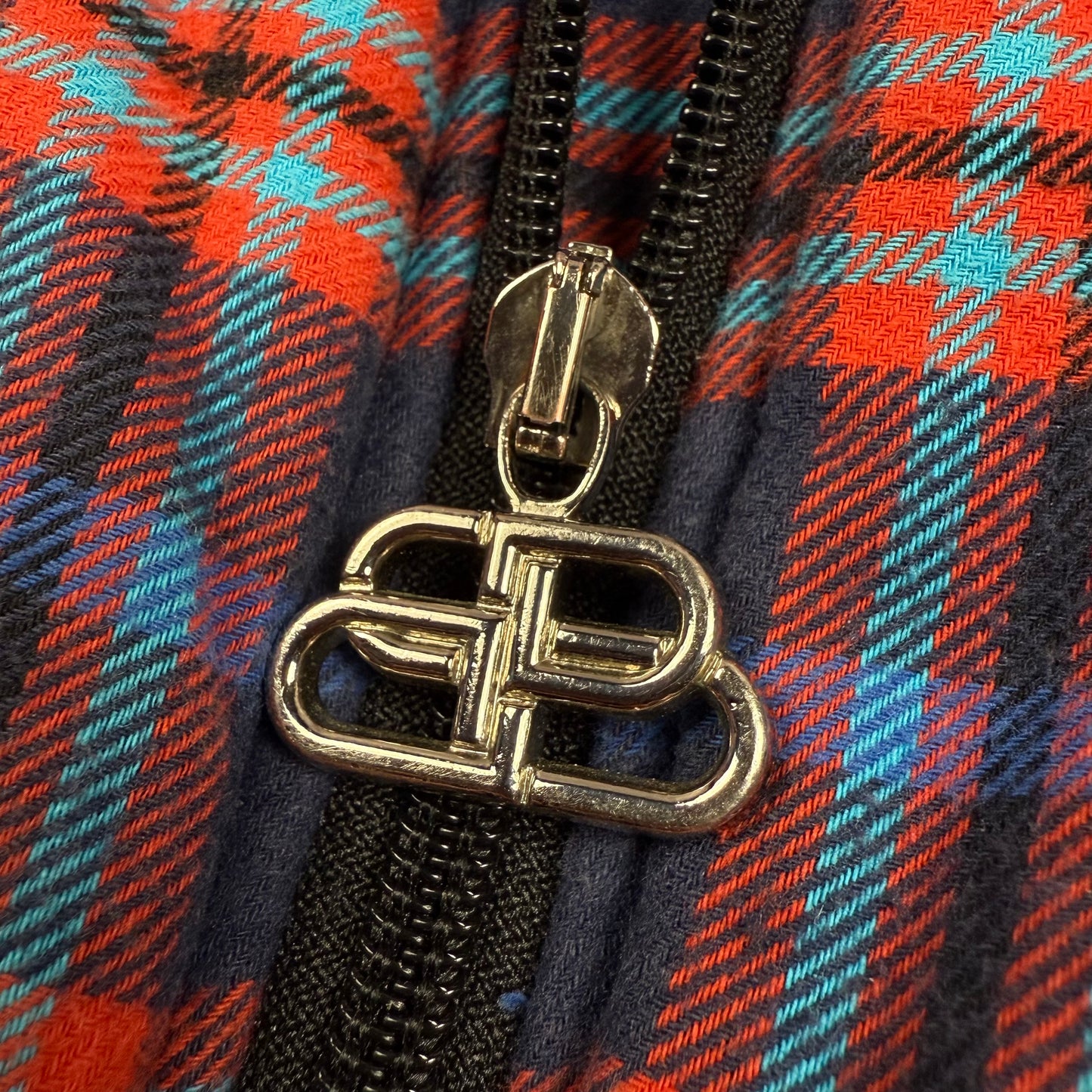 Balenciaga FW19 Padded Flannel Cocoon Jacket