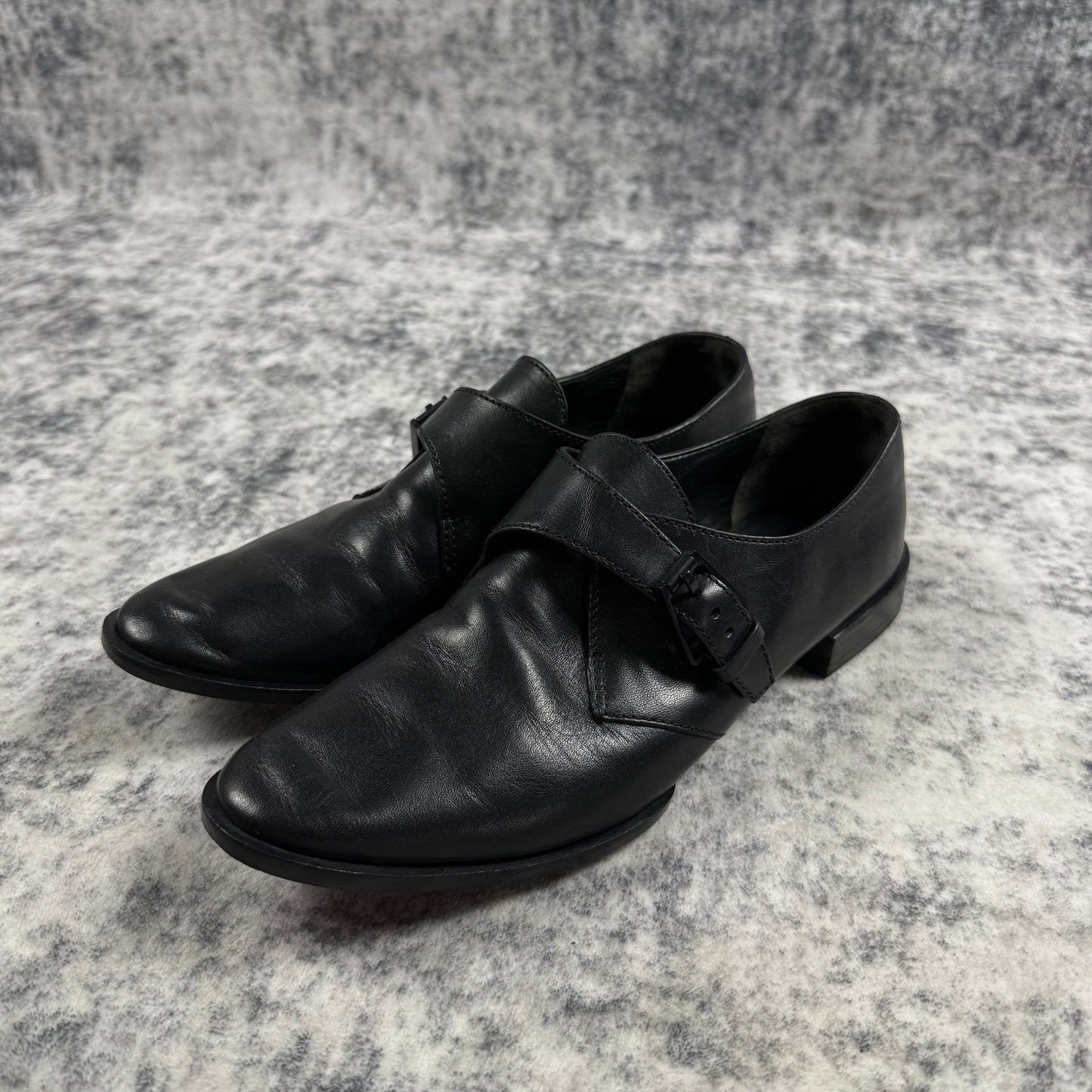 Alexander Wang Ruby Monk Strap ‘Black’ Leather Shoes