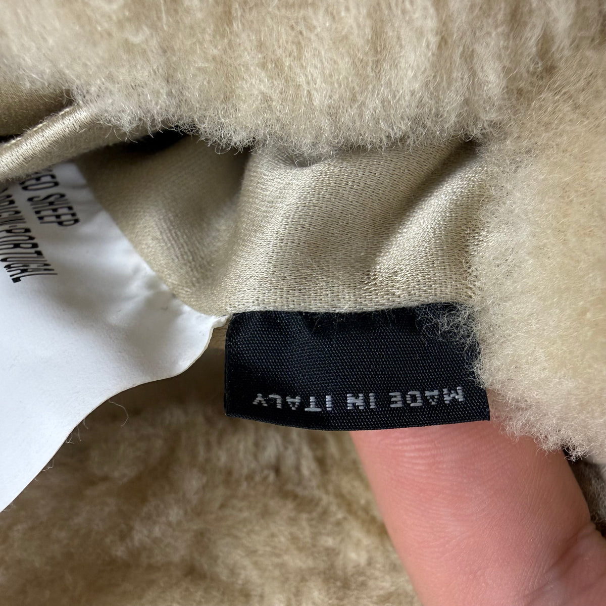 Miu Miu Cream Shearling Fur Handbag