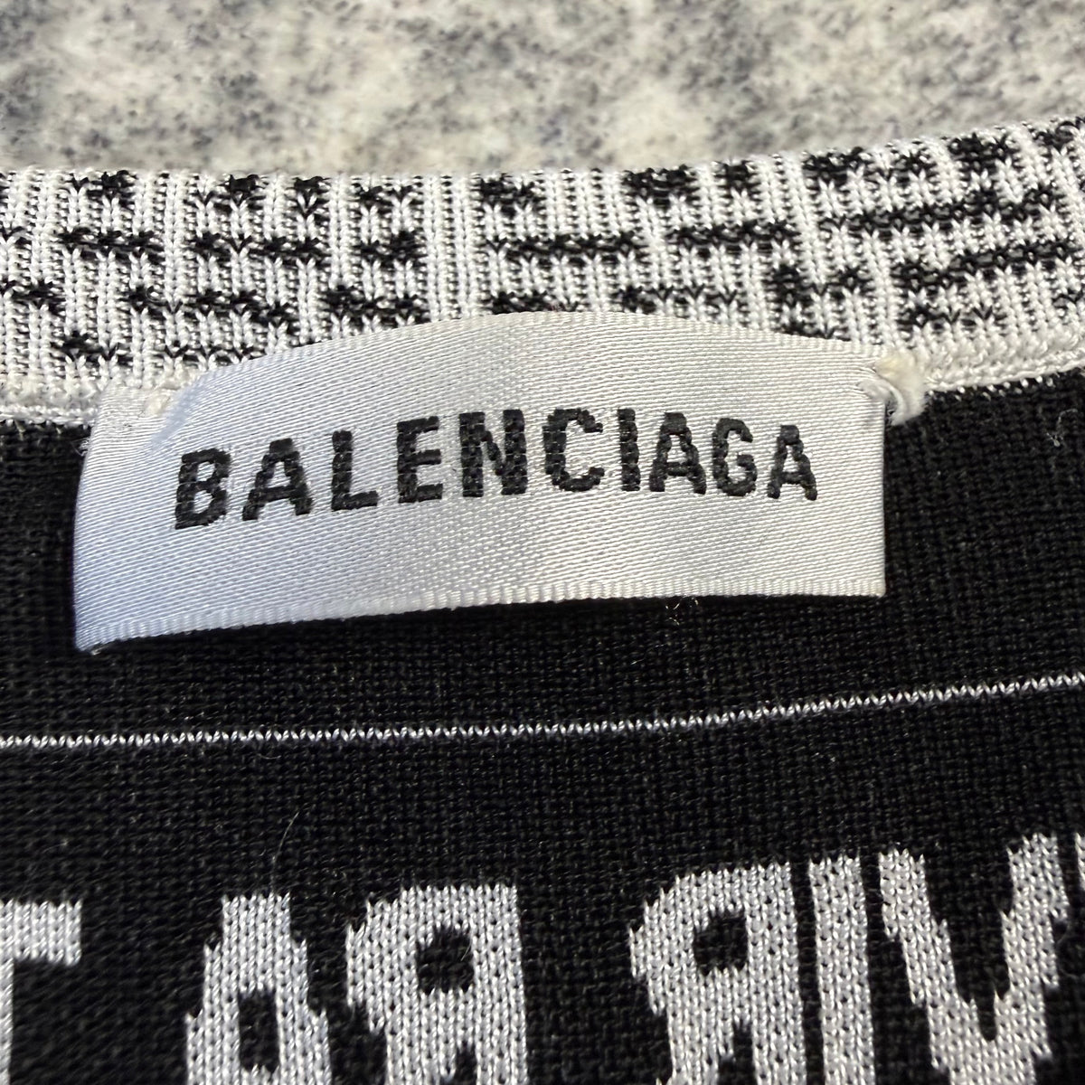 Balenciaga Newspaper Print Jacquard Knit Vest
