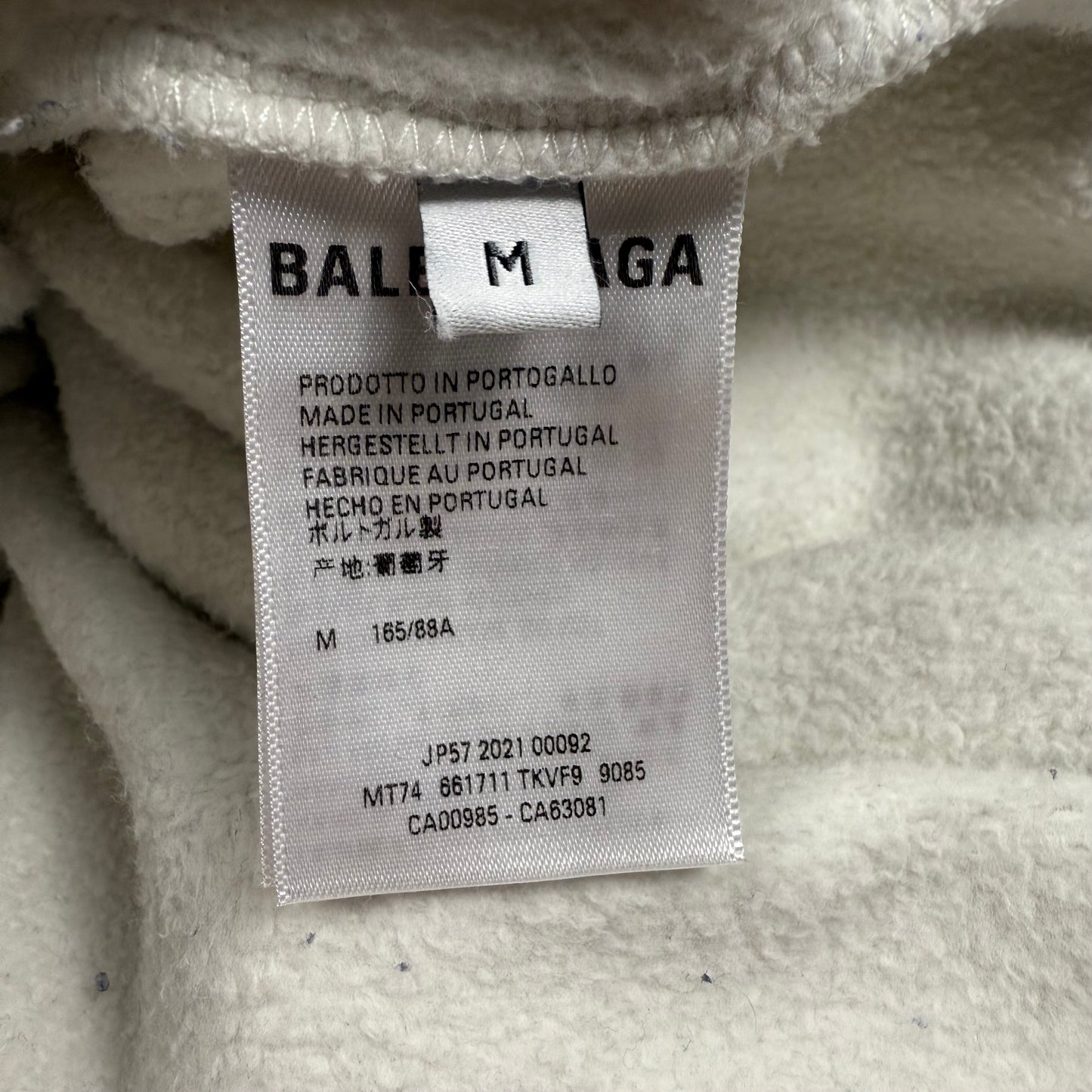 Balenciaga ‘Recycling’ White Pullover Hoodie