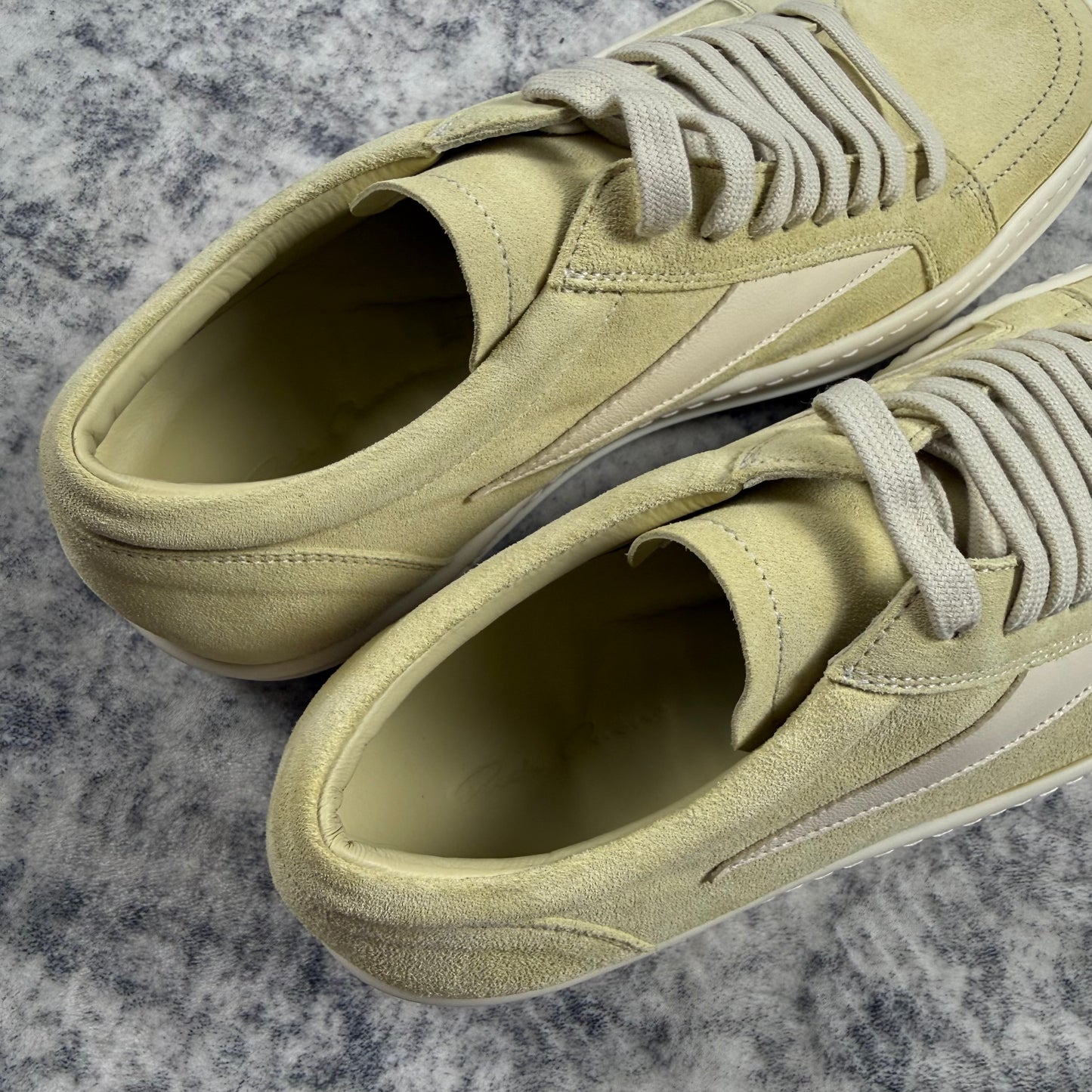 Rick Owens Suede Vintage ‘Butter/Milk’ Shoes
