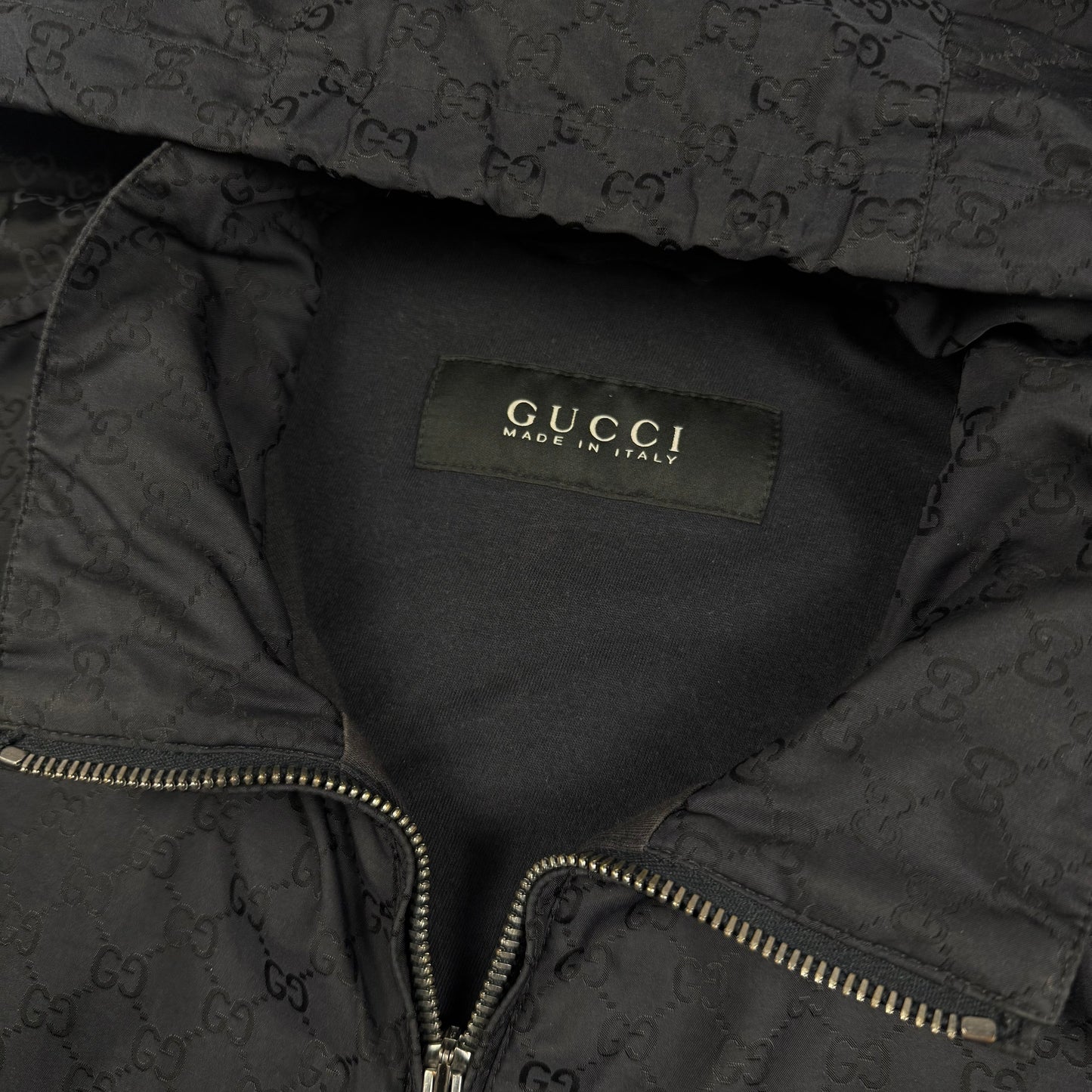 Gucci Monogram Nylon ‘Black’ Hooded Jacket
