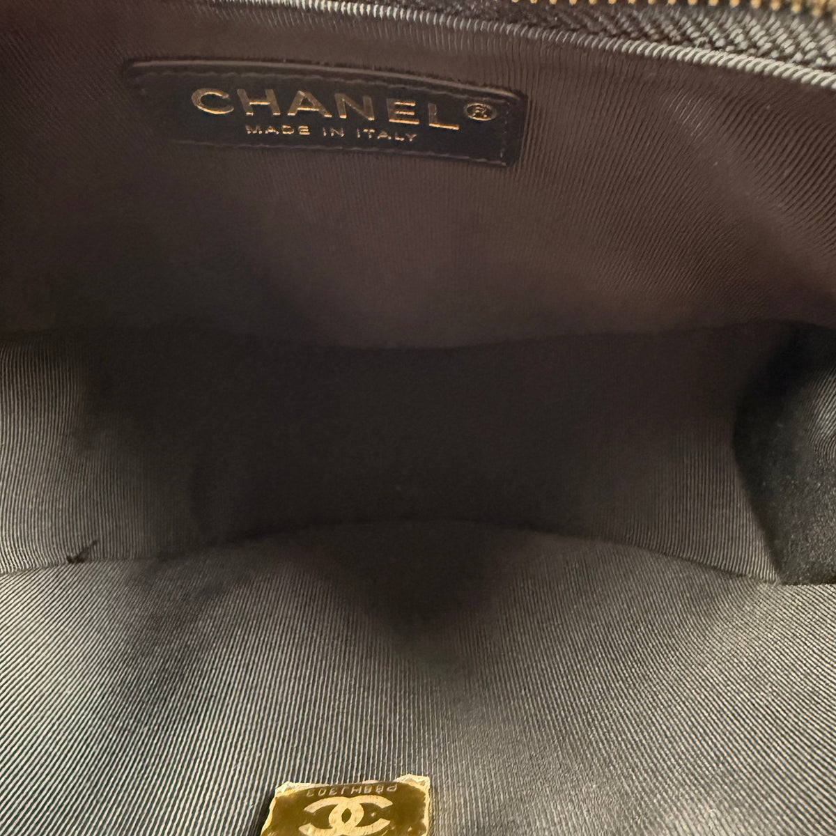 Chanel Black Quilted Lambskin Chain Hobo Bag