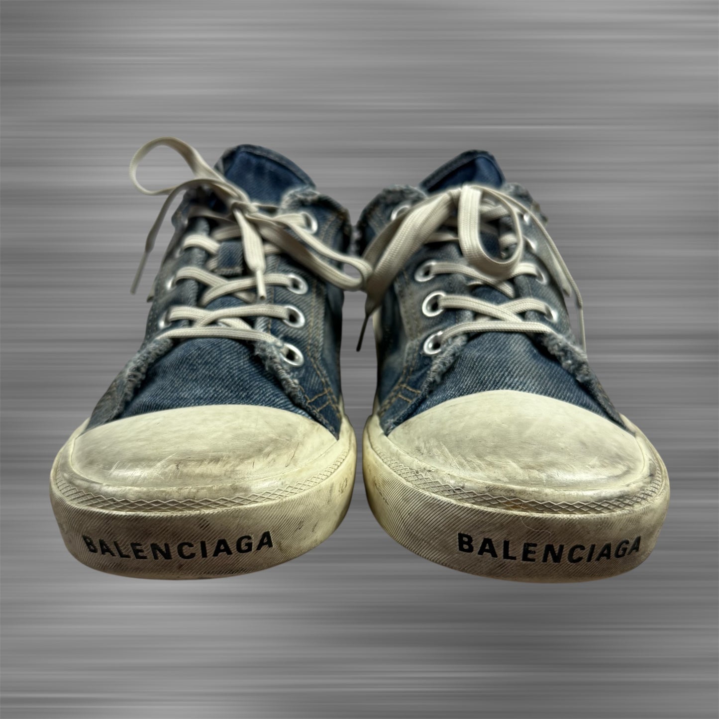 Balenciaga Mules Destroyed Denim & Rubber