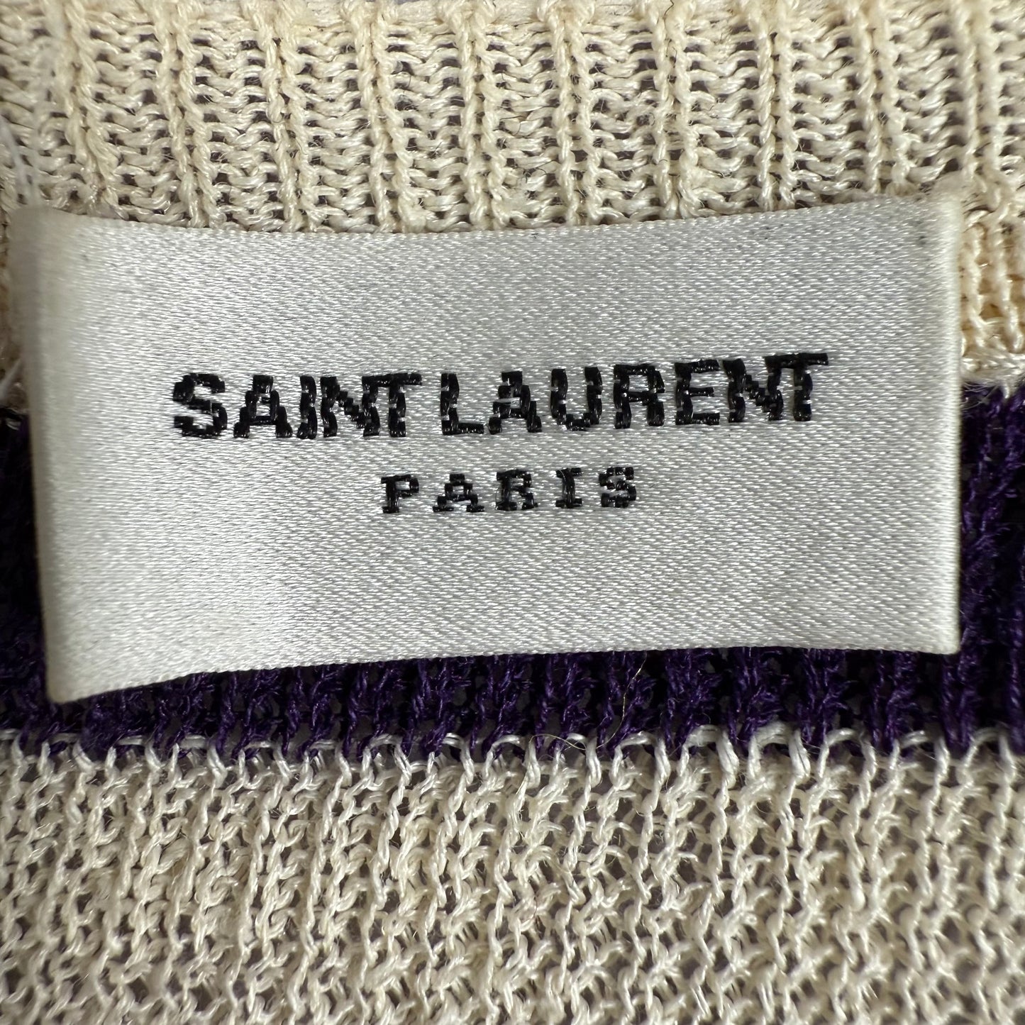 Saint Laurent Paris Striped Knit ‘Violet’ Long Sleeve