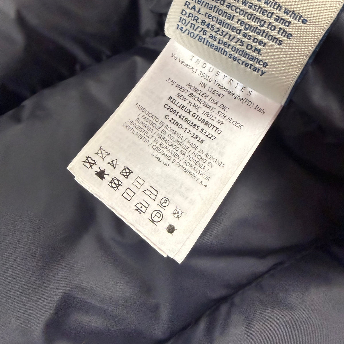 Moncler Rillieux Puffer Down ʼNavy’ Jacket