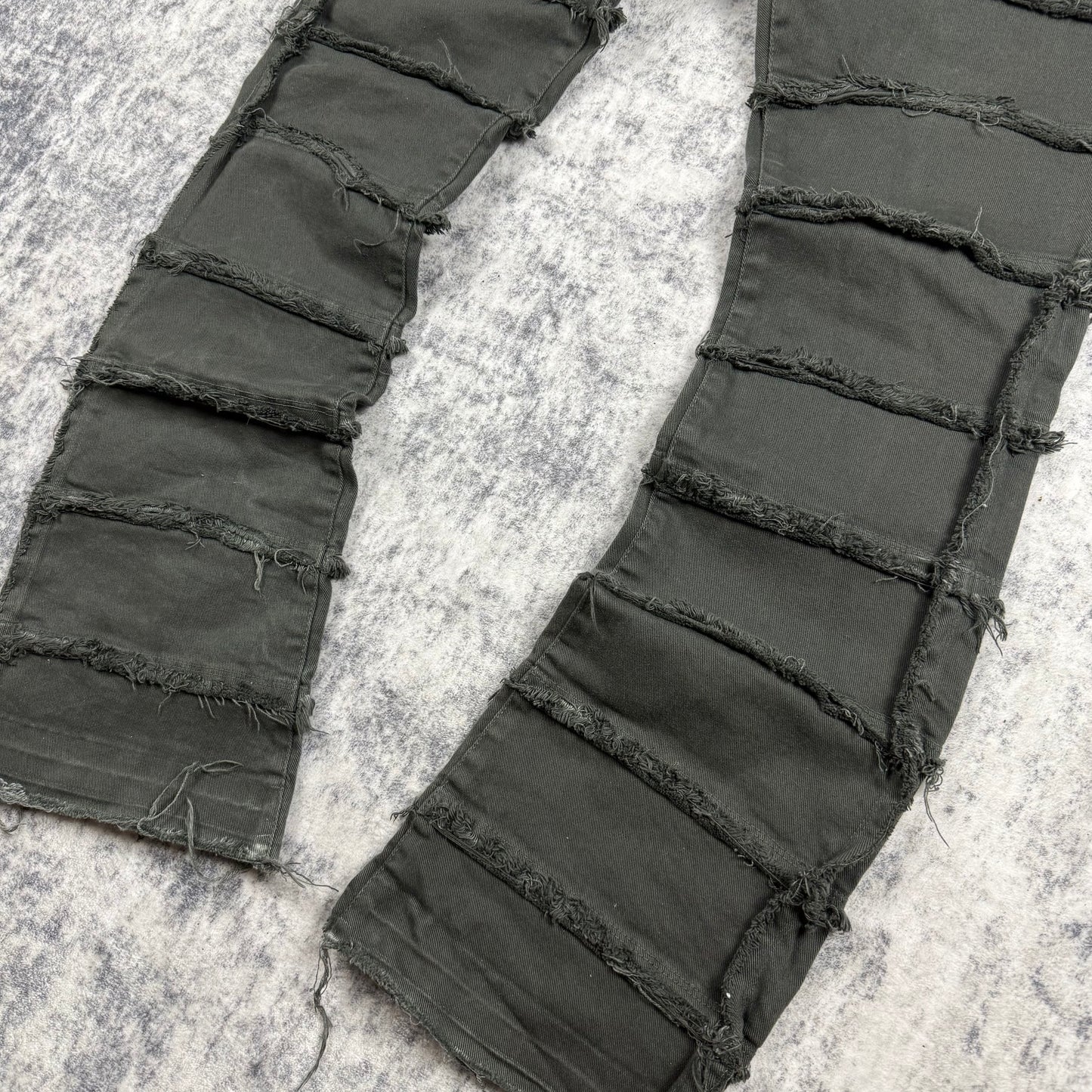 KDNK Distressed Flared ‘Green’ Jeans