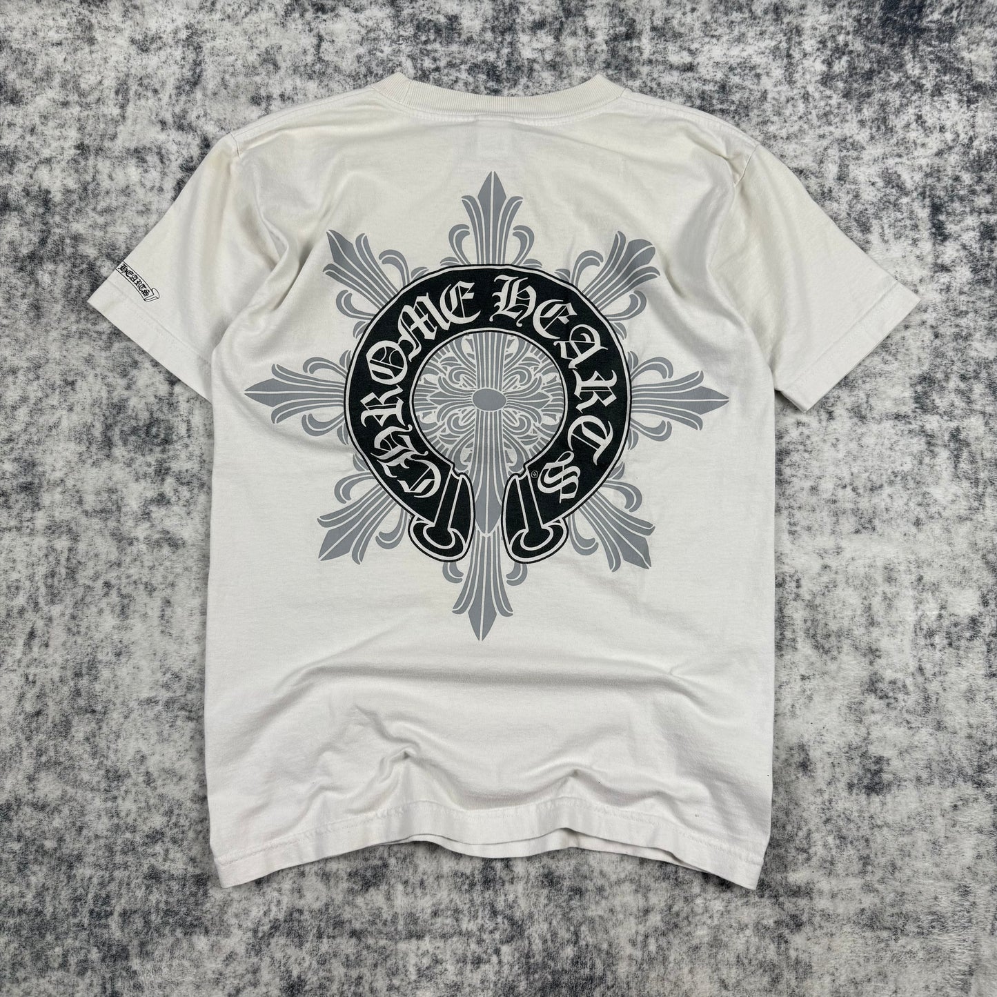 Chrome Hearts Vintage Floral Horseshoe Pocket ‘White’ T-Shirt