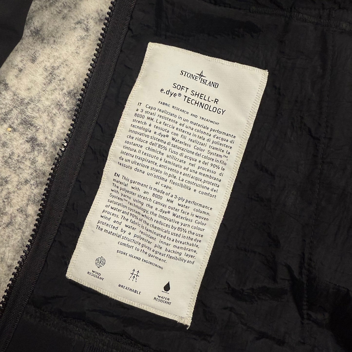 Stone Island Soft Shell-R Hooded ʼBlack’ Jacket