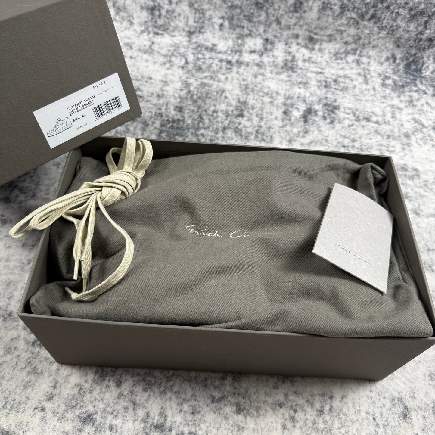 Rick Owens Suede Vintage ‘Butter/Milk’ Shoes