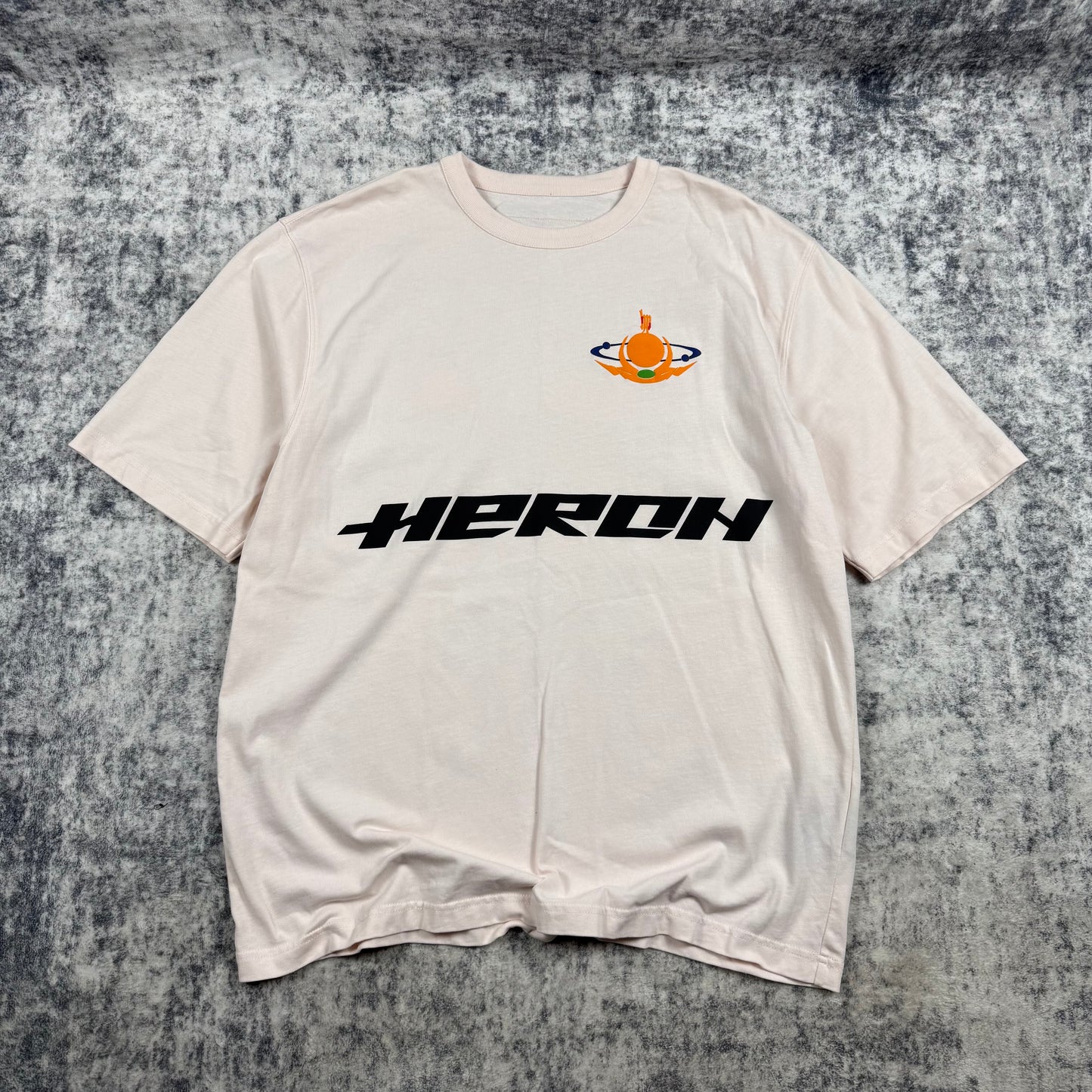 HERON PRESTON - Globe Burn Print T-Shirt