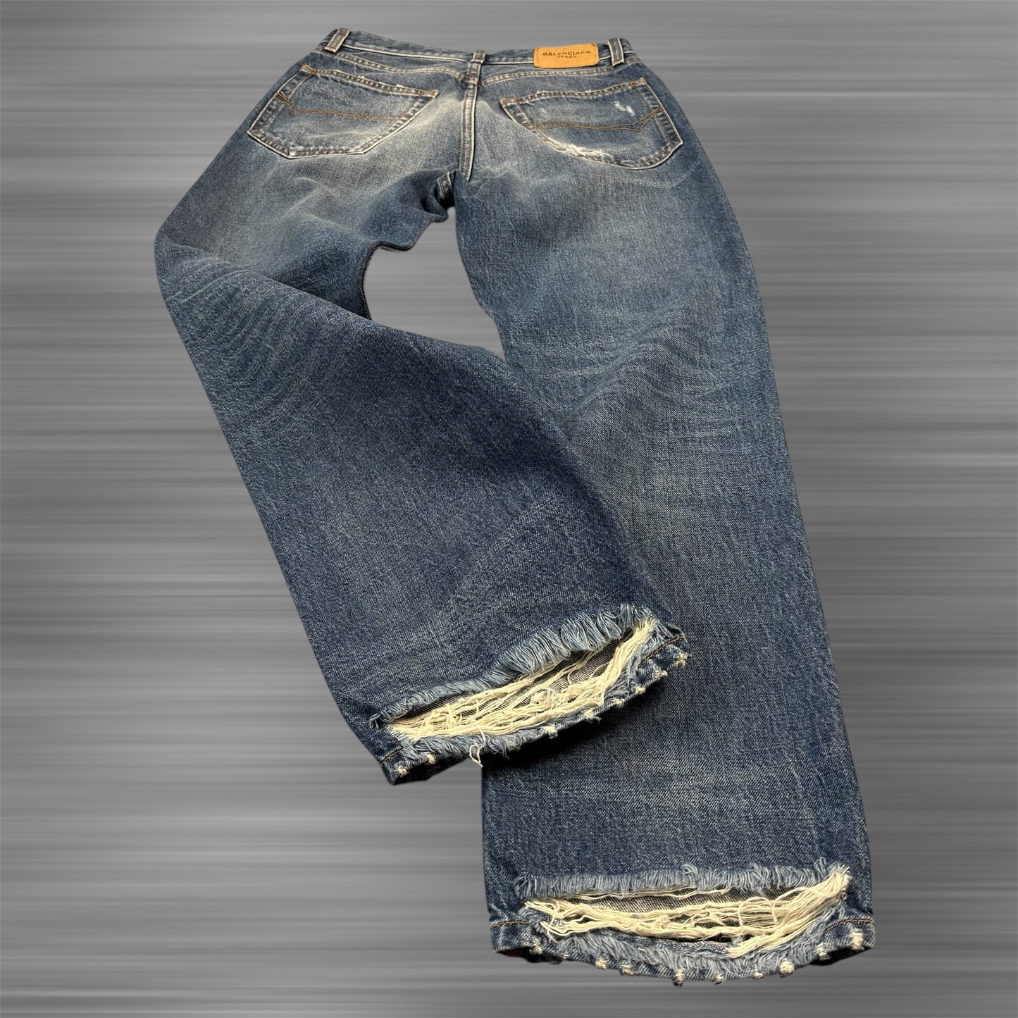 Balenciaga Denim Distressed Blue Jeans