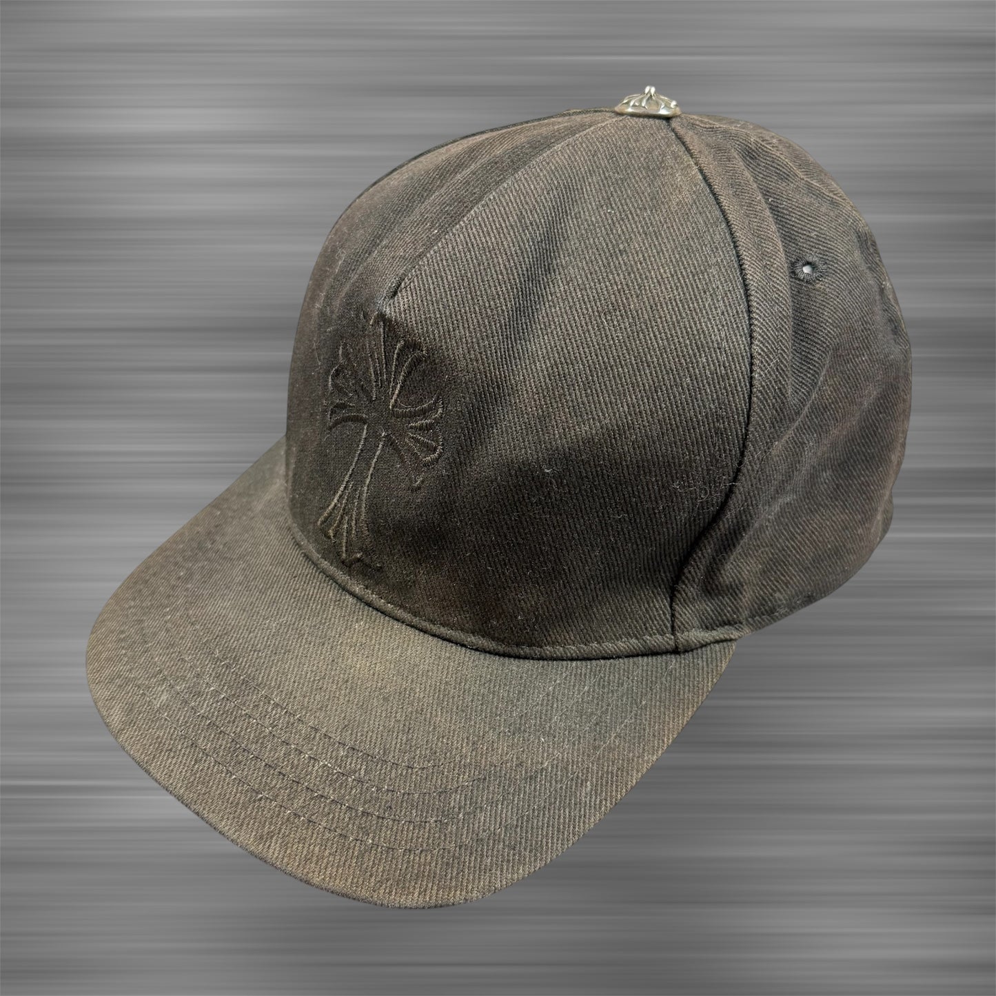 Chrome Hearts Cross Waxed Denim ‘Faded’ Baseball Cap