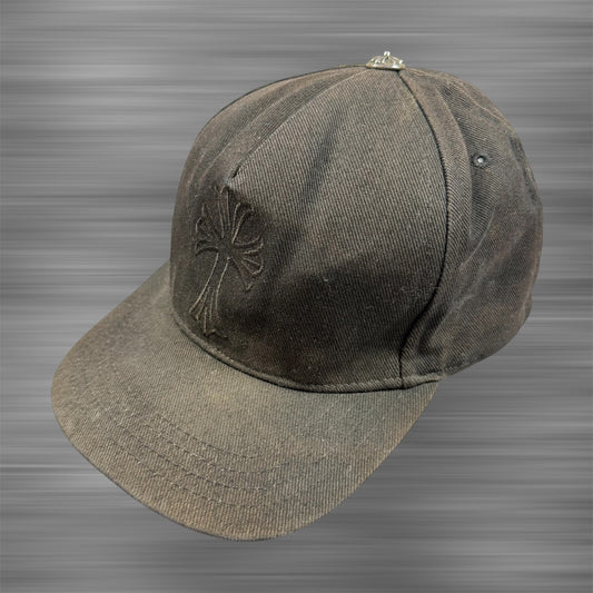 Chrome Hearts Cross Waxed Denim ‘Faded’ Baseball Cap