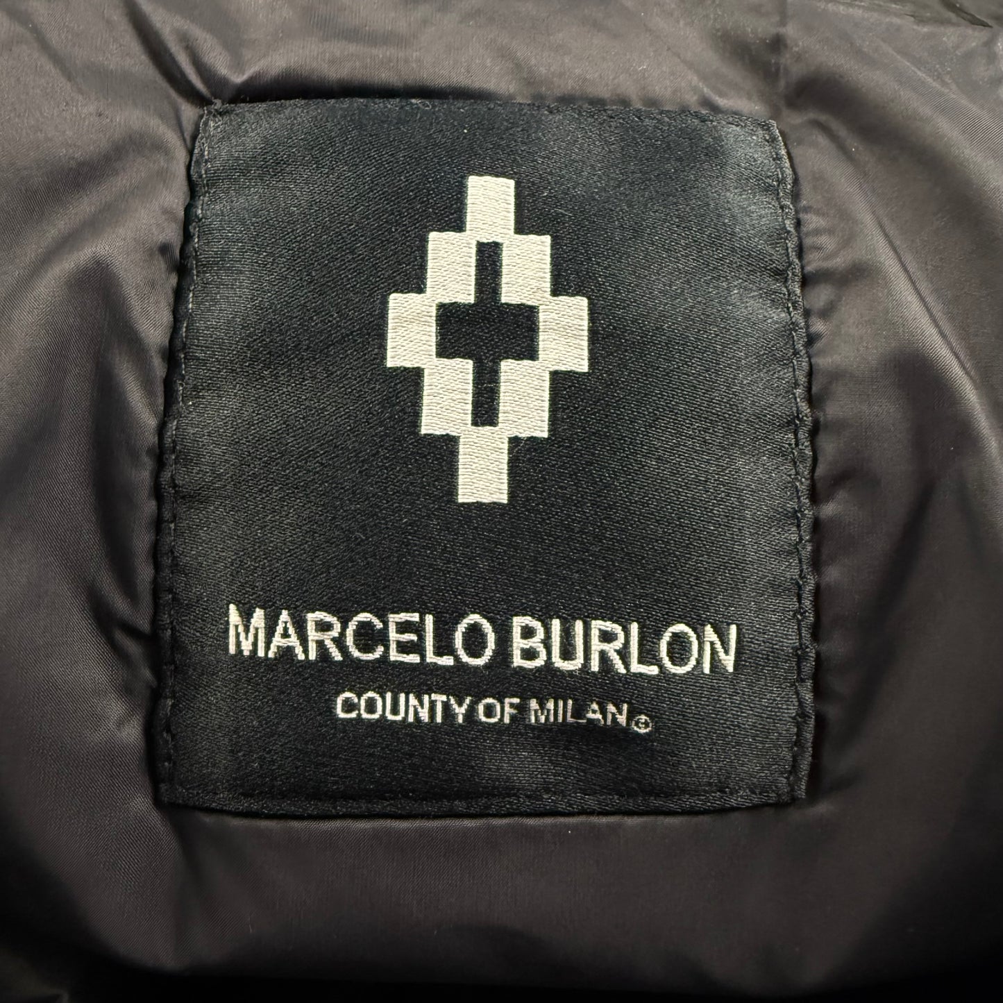 Marcelo Burlon County of Milan Blue Wings Down Puffer Jacket