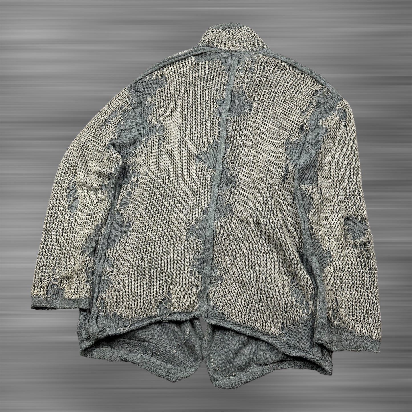 MIHARA YASUHIRO DISTRESSED CARDIGAN Gray