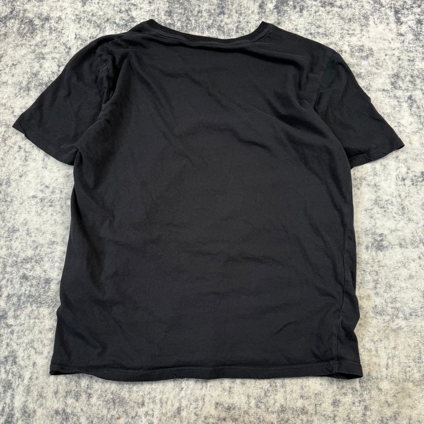 Gucci Vintage Logo Print Distressed ‘Black’ T-Shirt