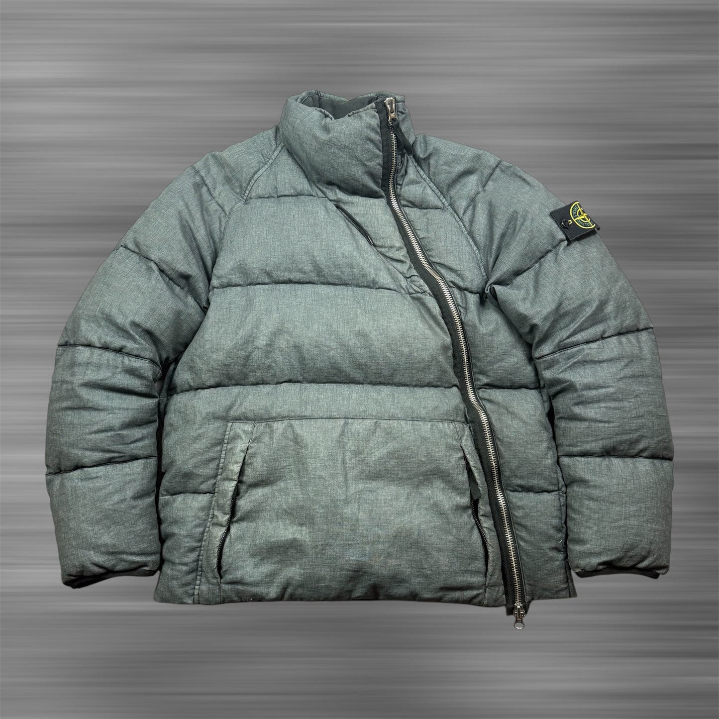 Stone Island Asymmetrical Zip Puffer Jacket