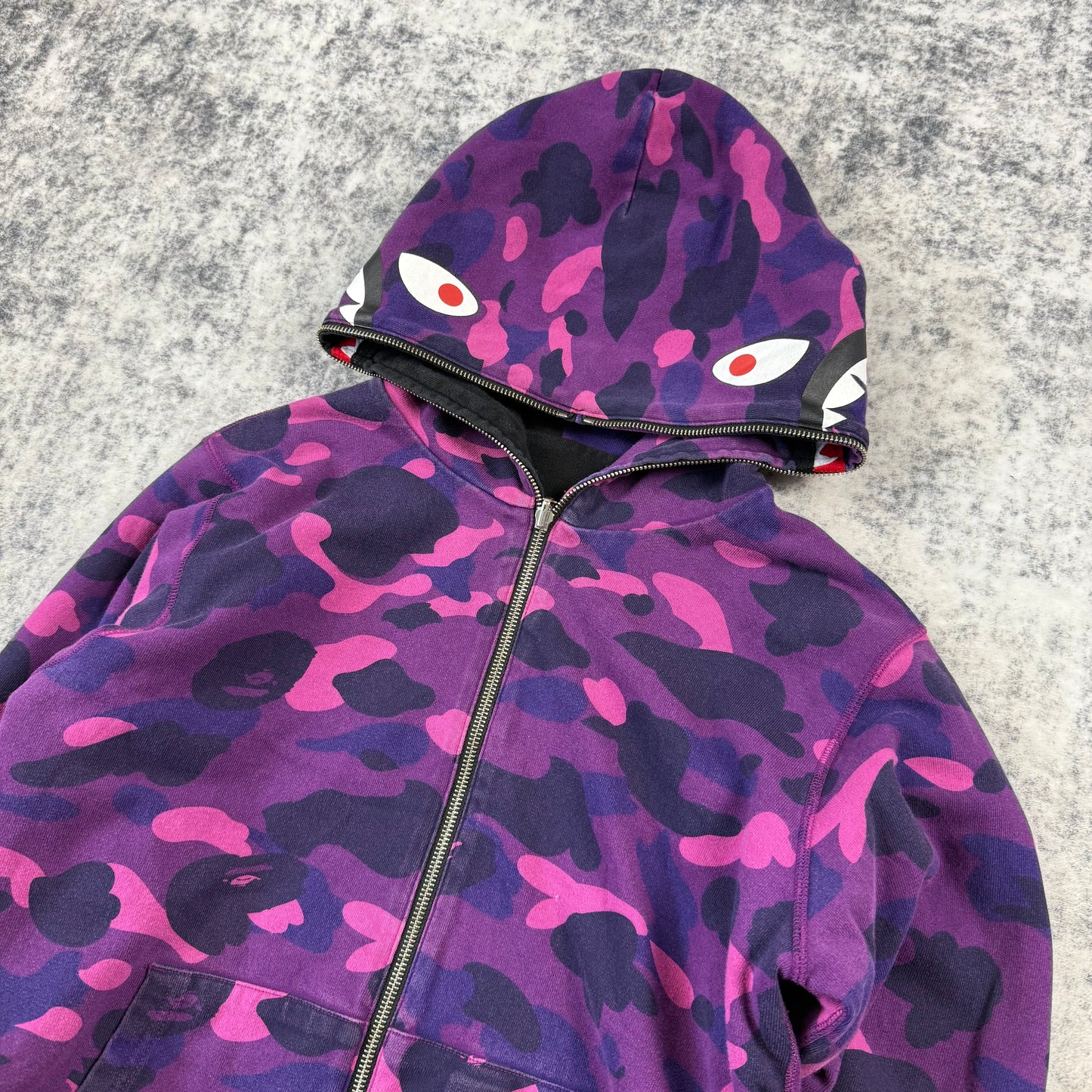BAPE PONR Reversible Shark ‘Camo/Purple’ Full Zip Hoodie