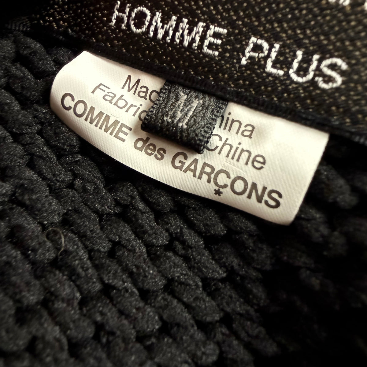 COMME DES GARÇONS HOMME PLUS Braided V-Neck ‘Black’ Cardigan