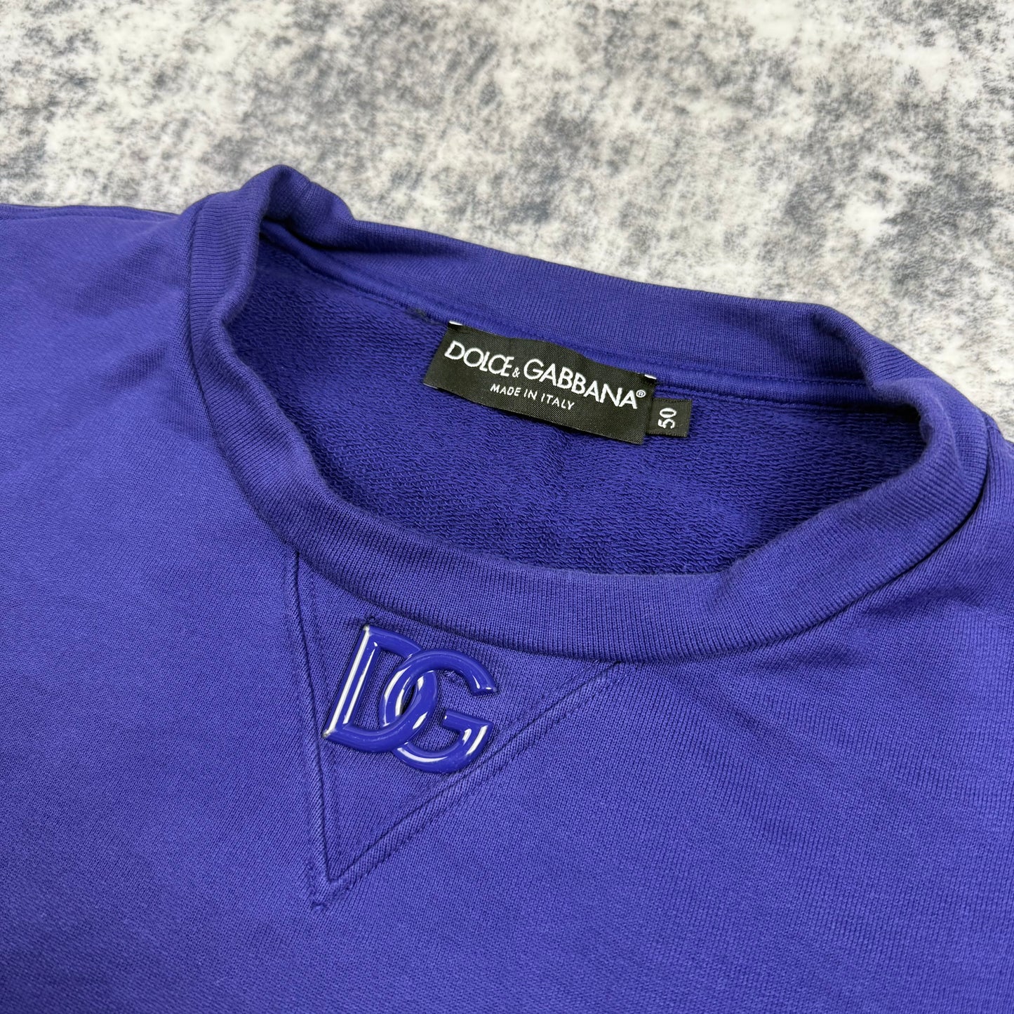 Dolce & Gabbana Metal Logo ‘Purple’ Crewneck