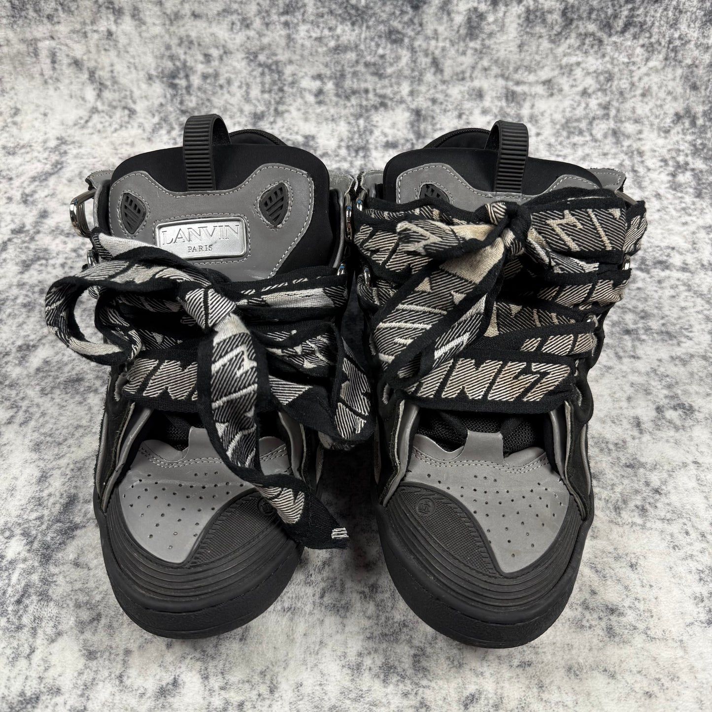 Lanvin Curb Reflective ‘Black/Silver’ Shoes