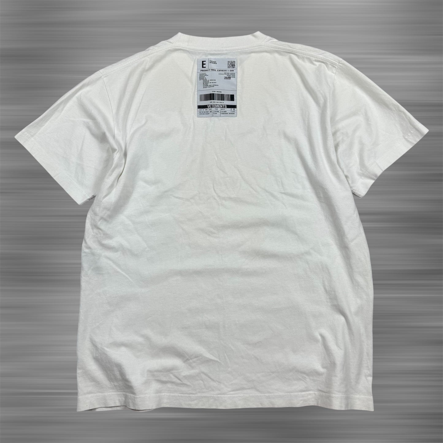 Vetements 2020 Shipping Label ‘White’ T-Shirt