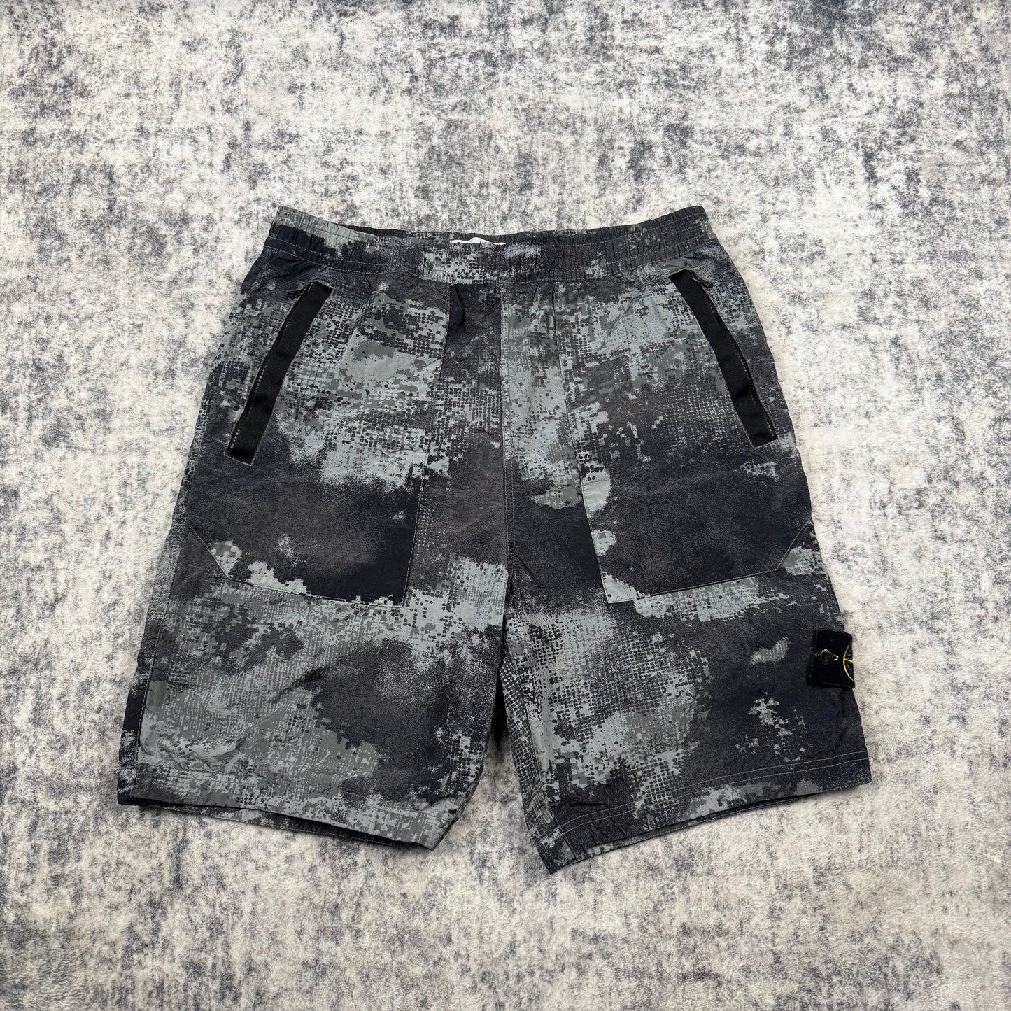 STONE ISLAND Nylon Bermuda Shorts In Camo Print