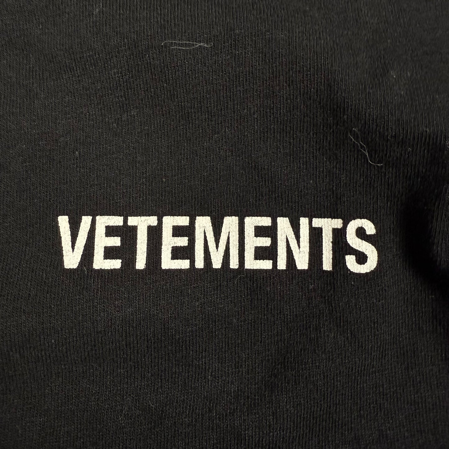 Vetements Logo Front Back ‘Black’ T-Shirt