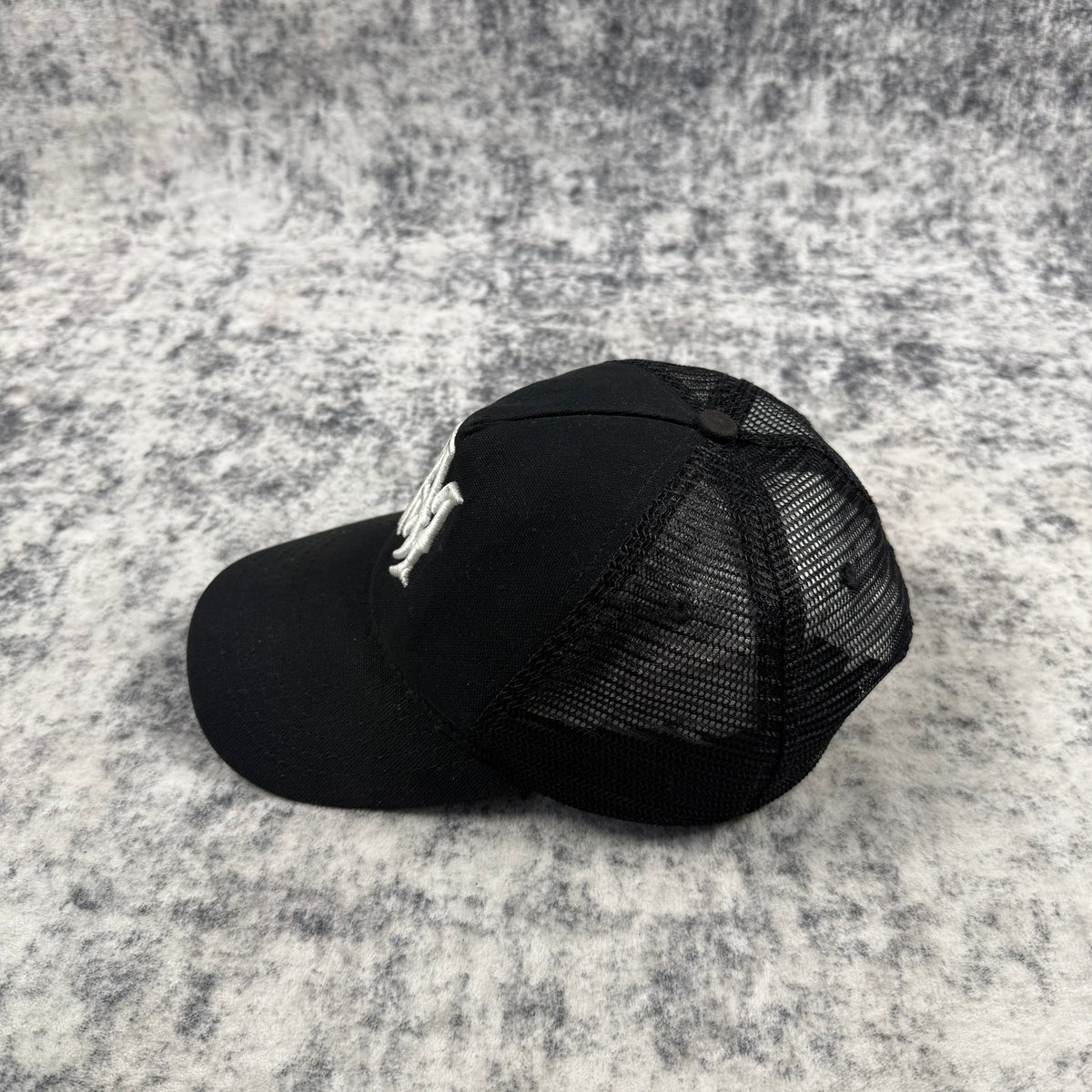 Amiri M.A. Logo Black Trucker Hat