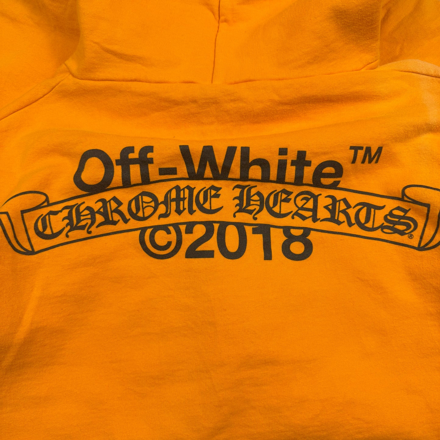 Chrome Hearts x OFF-WHITE 2018 ‘Orange’ Hoodie