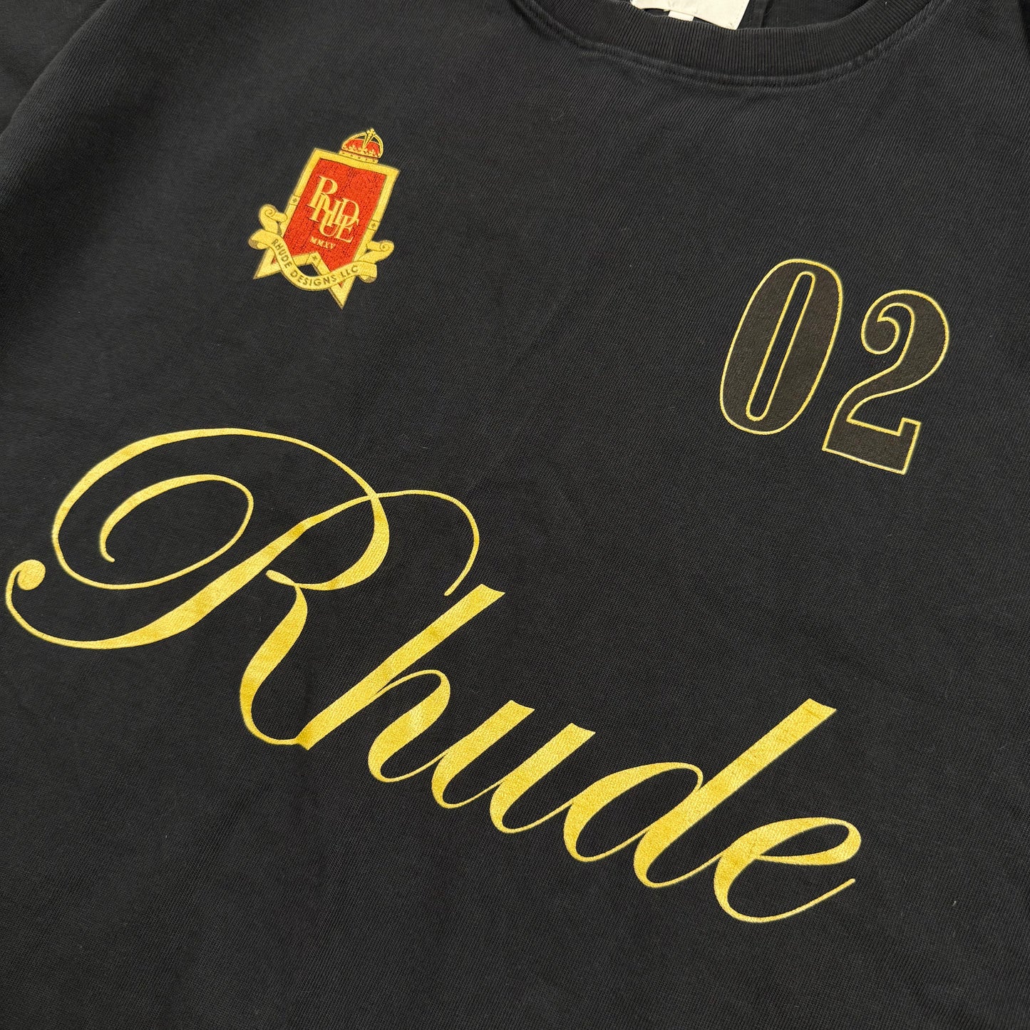 Rhude Black 'Rhude' Script T-Shirt