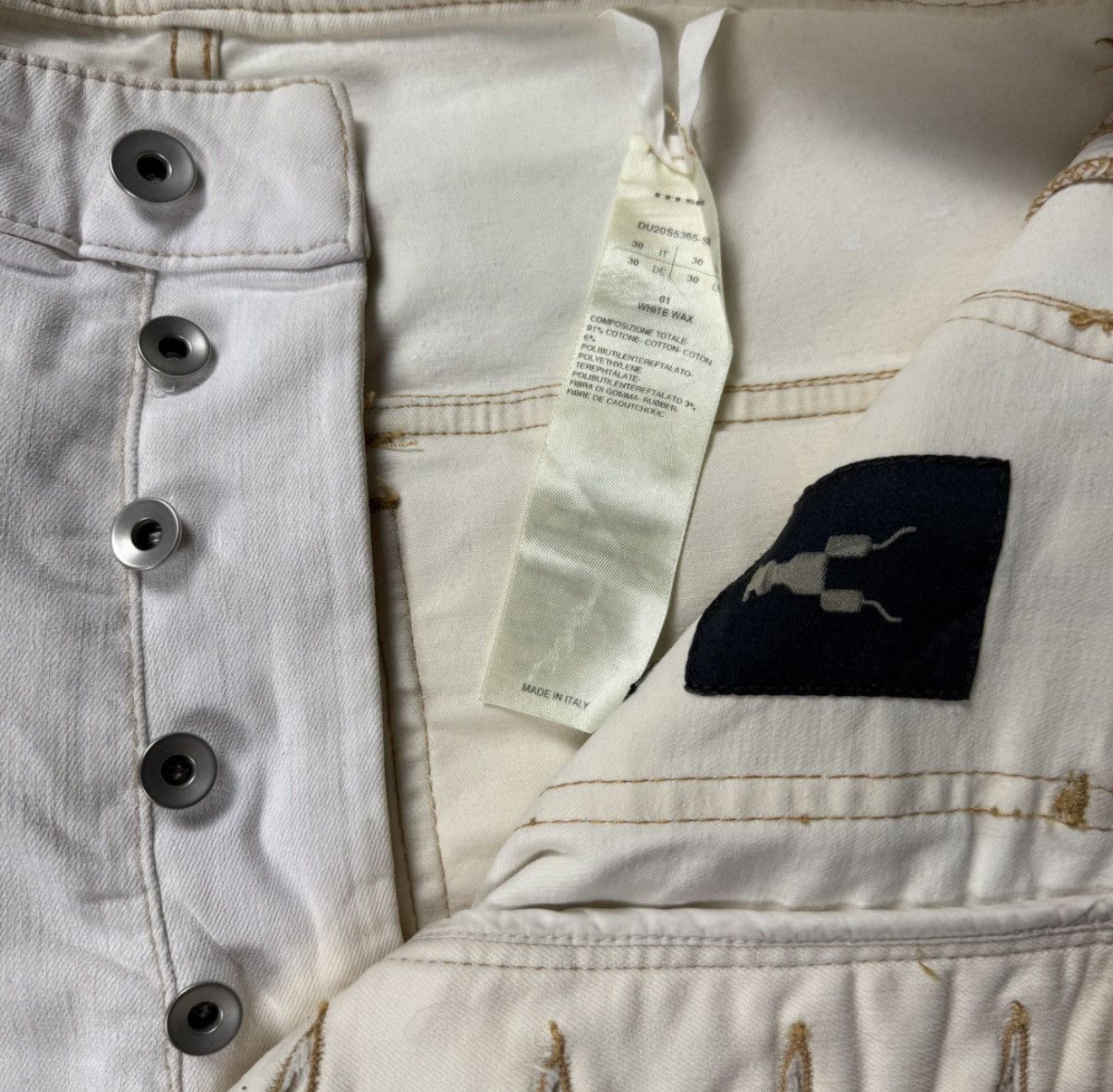 Rick Owens Cargo Waxed Cropped Jeans