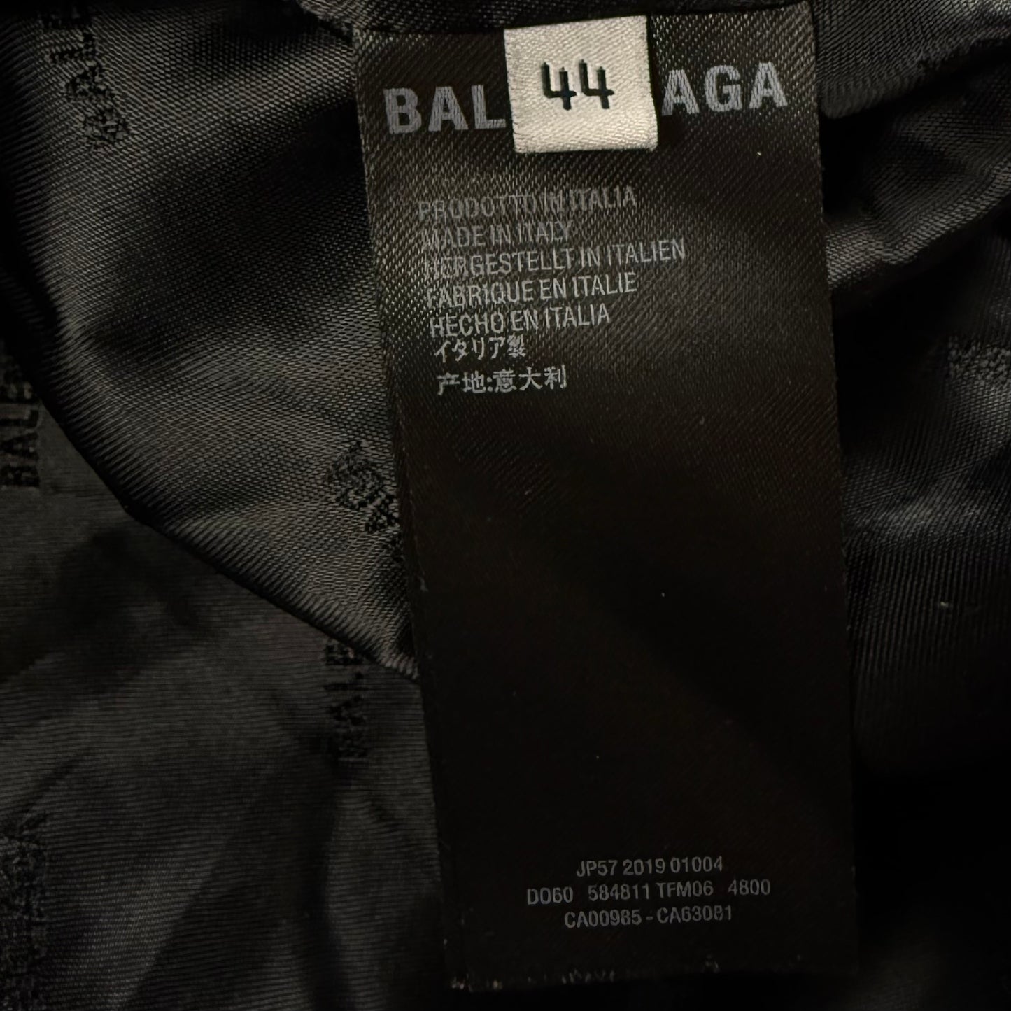 Balenciaga FW19 Padded Flannel Cocoon Jacket