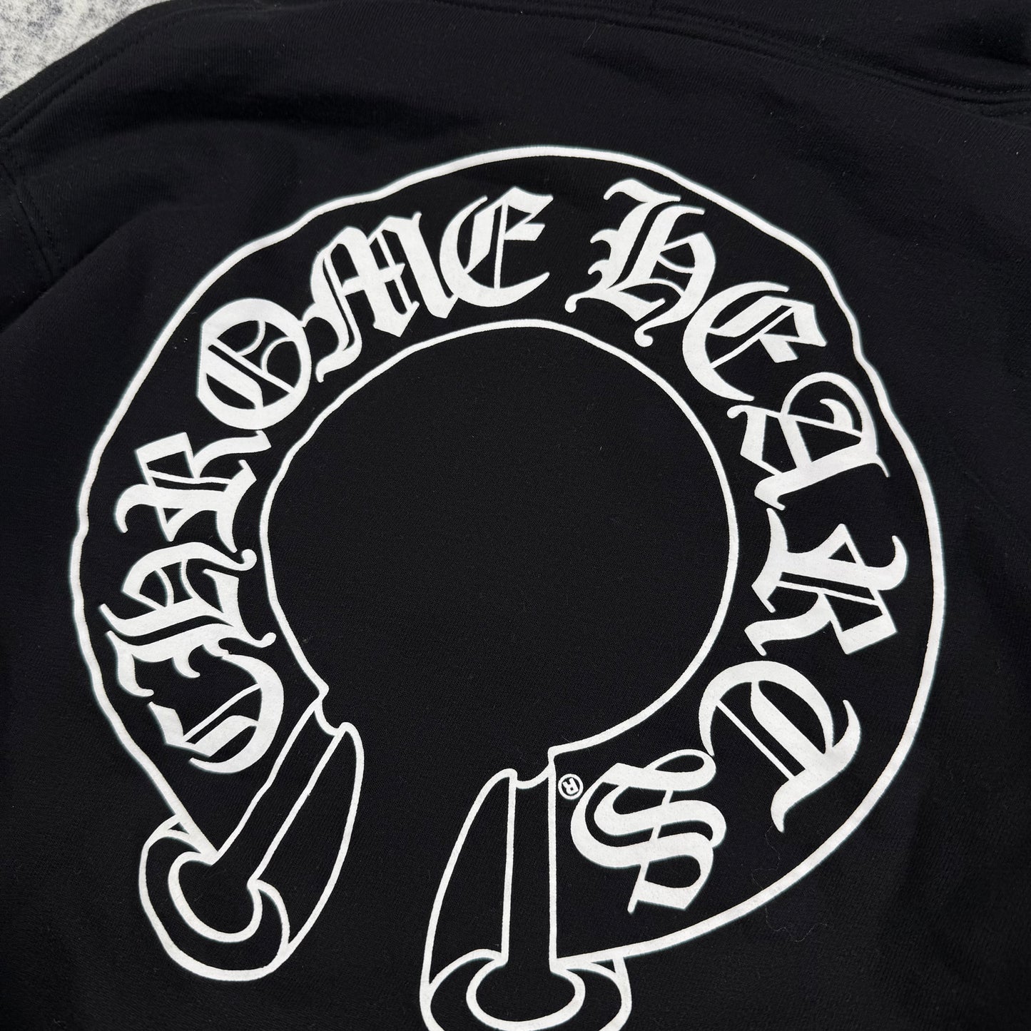 Chrome Hearts Thermal Horseshoe Logo Cropped ‘Black’ Zip Hoodie