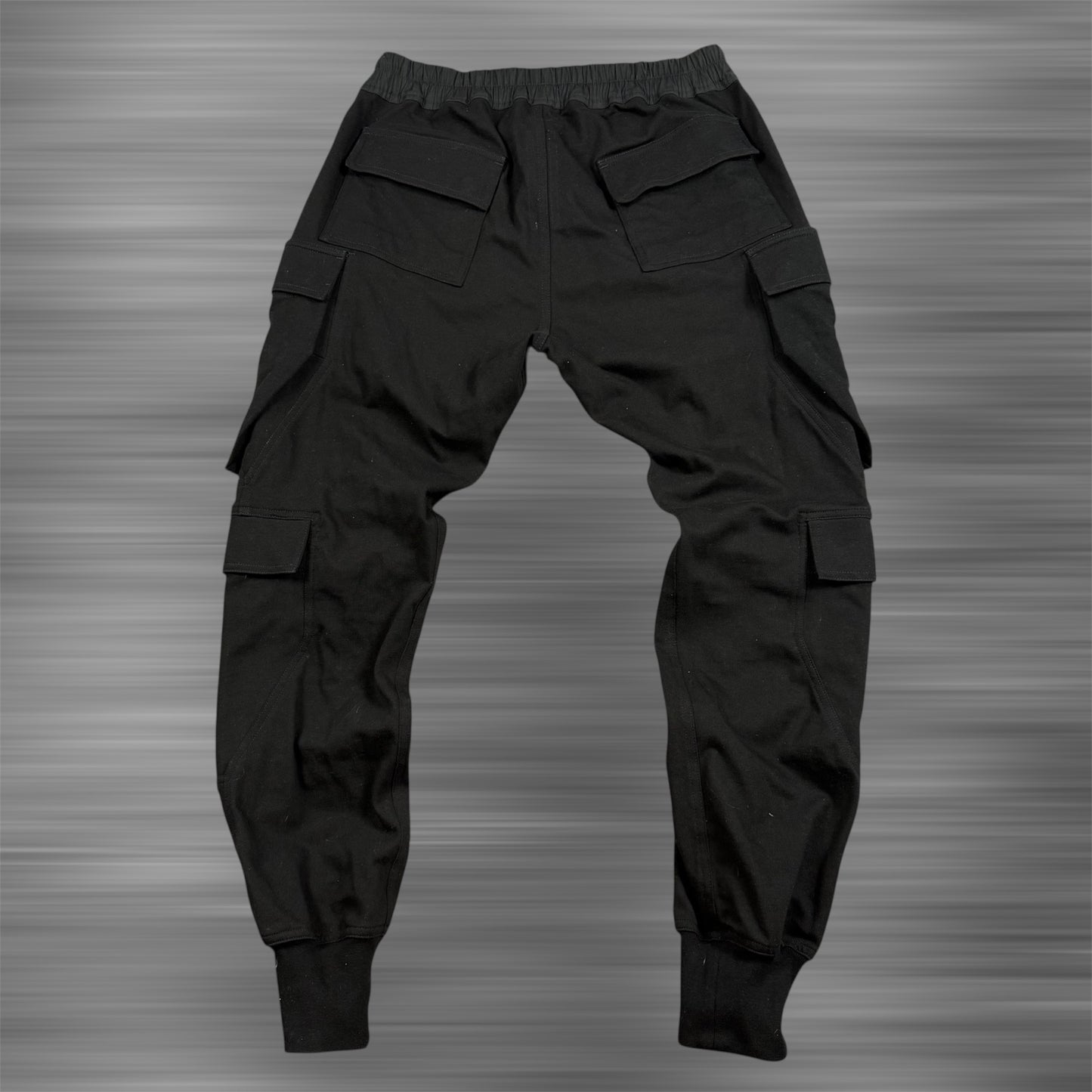 Rick Owens SS25 Mastodon Megacargo ‘Black’ Sweatpants