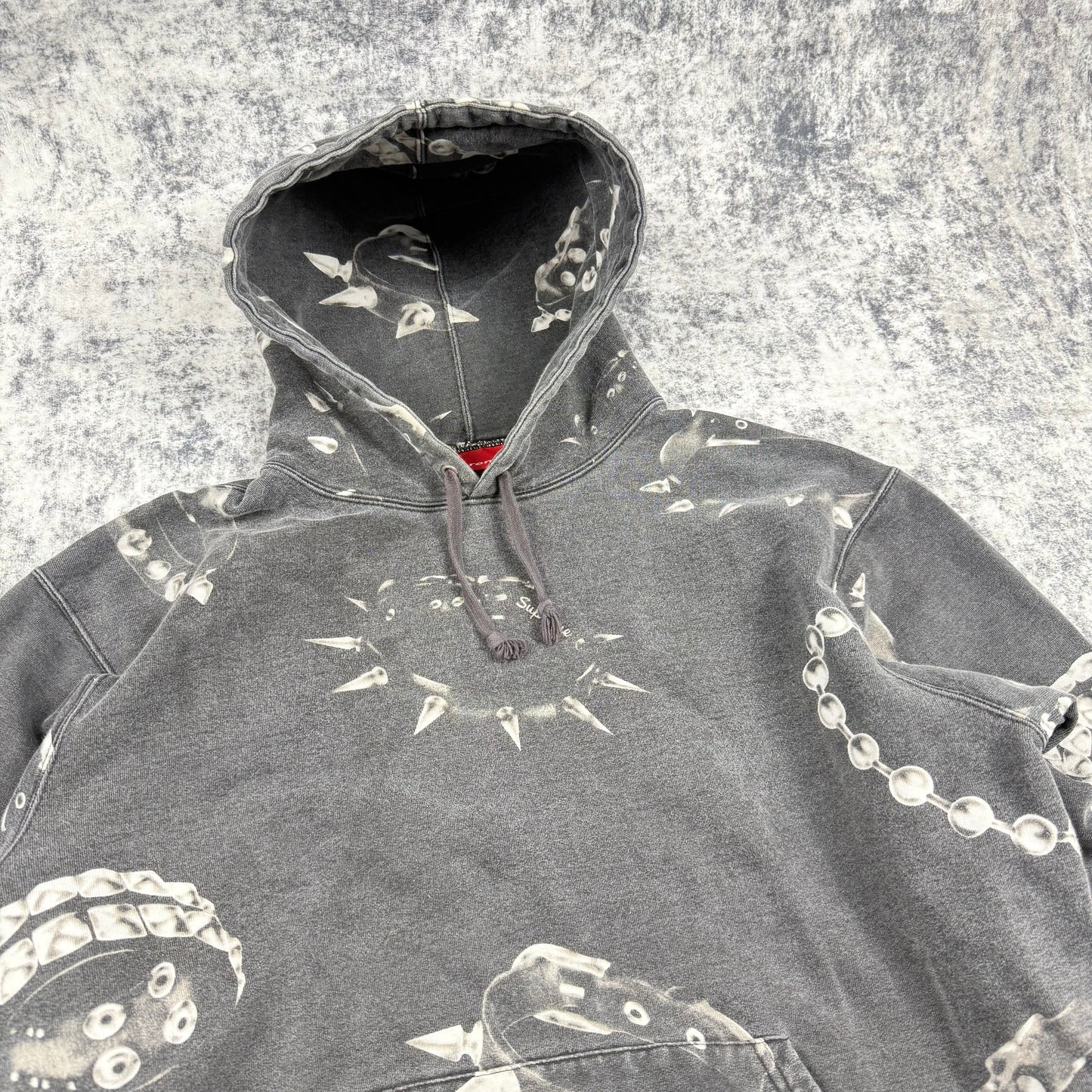 Supreme FW20 Studded Collars ‘Gray’ Hoodie