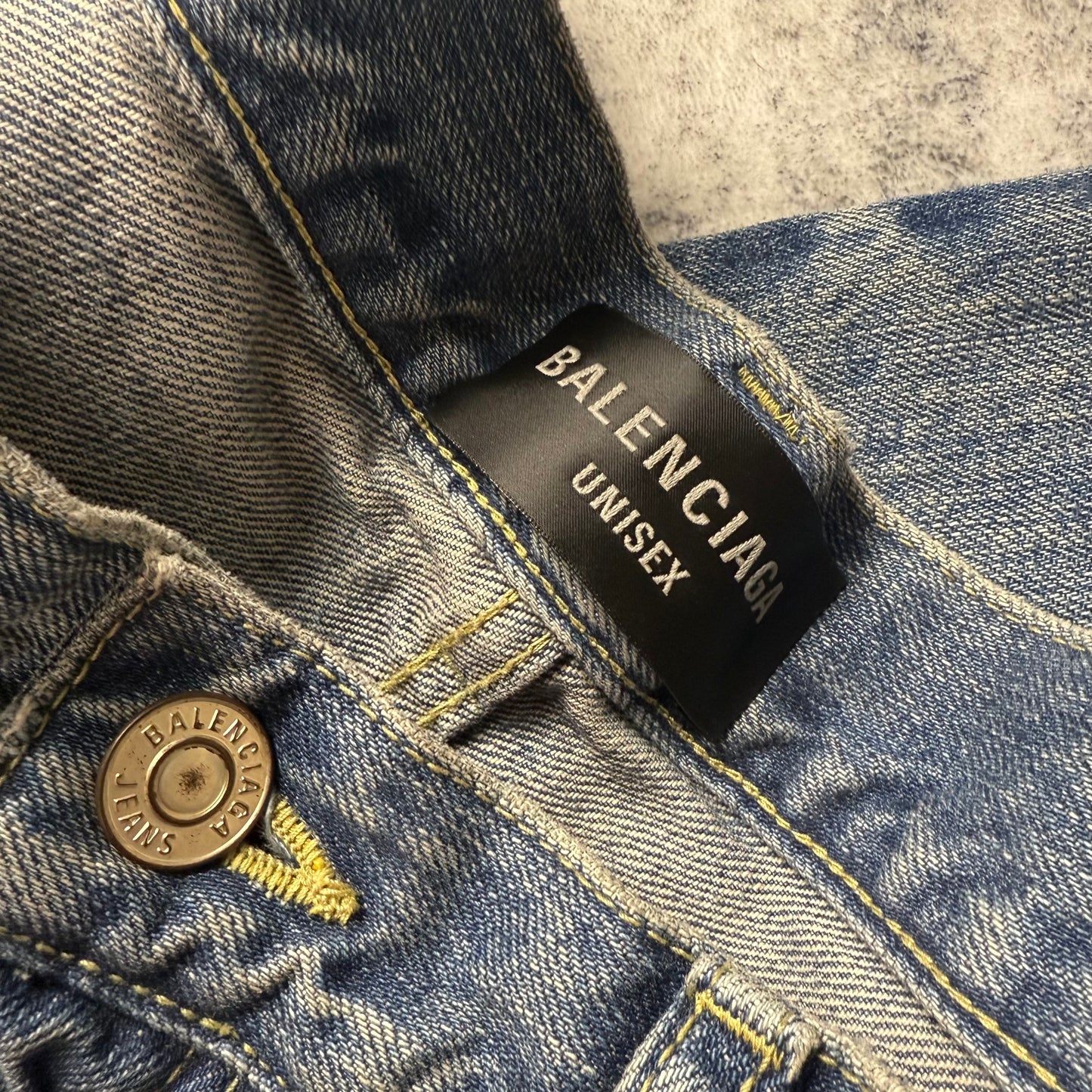 Balenciaga Low-Rise Flared Denim ‘Blue’ Jeans