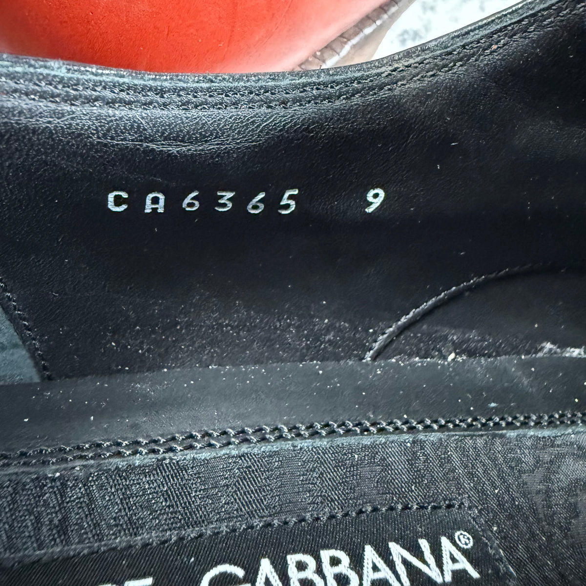 DOLCE & GABBANA Studded Crystals Leather Derby ‘Red’ Shoes